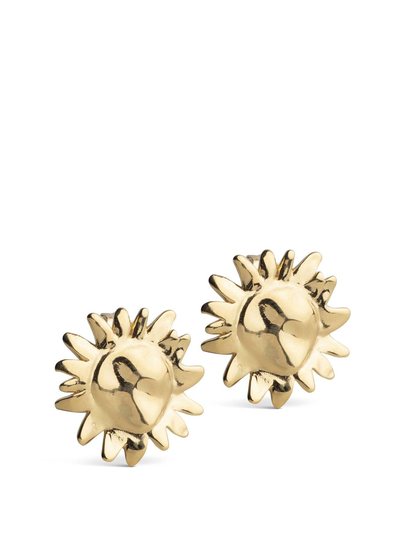 enamel-copenhagen-sunshine-field-large-studs-18ct-gold-plated-925-sterling-silverfront