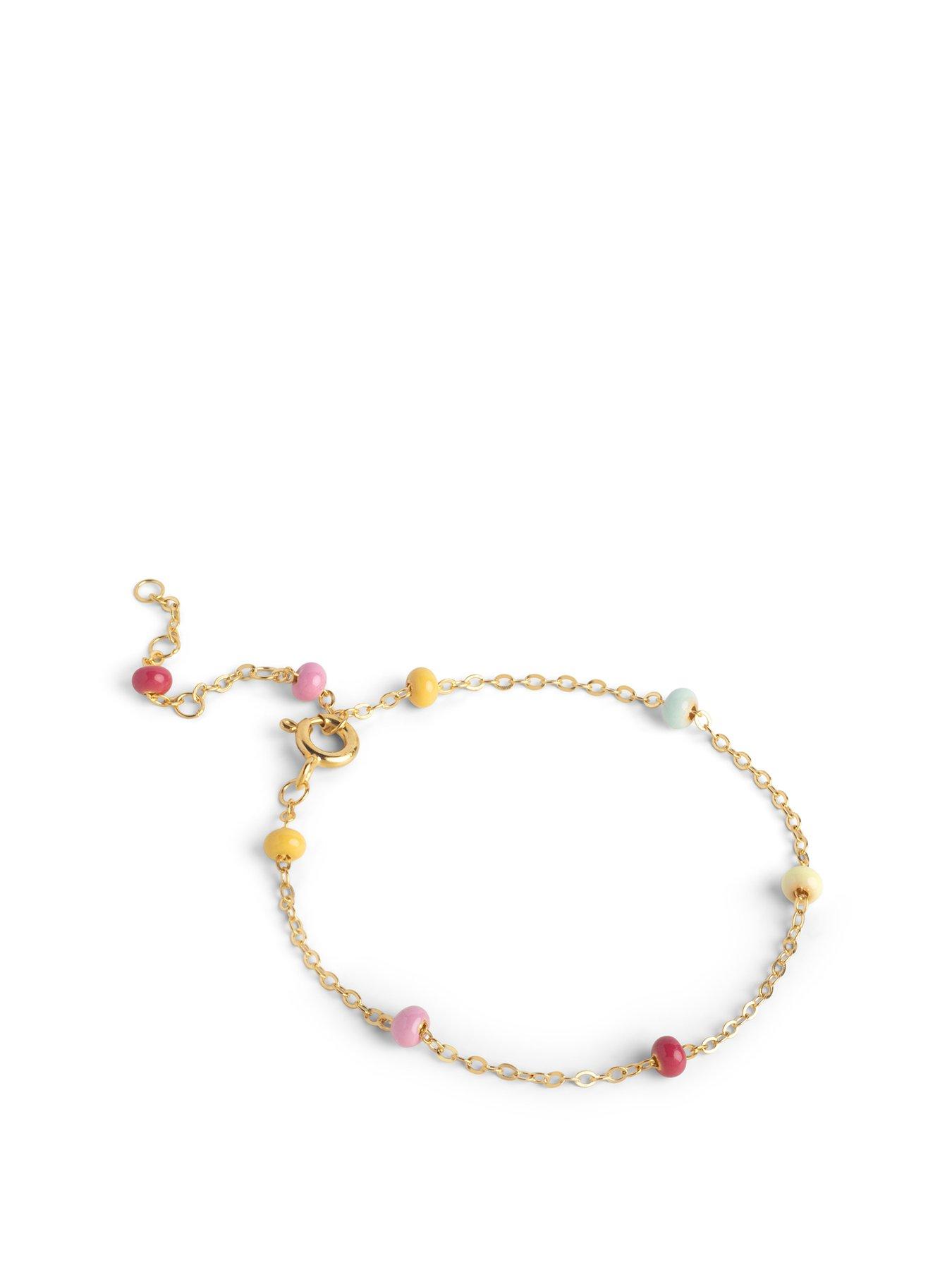 undefined Lola Bold Bracelet 18ct Gold Plated 925 Sterling Silver - Rainbow