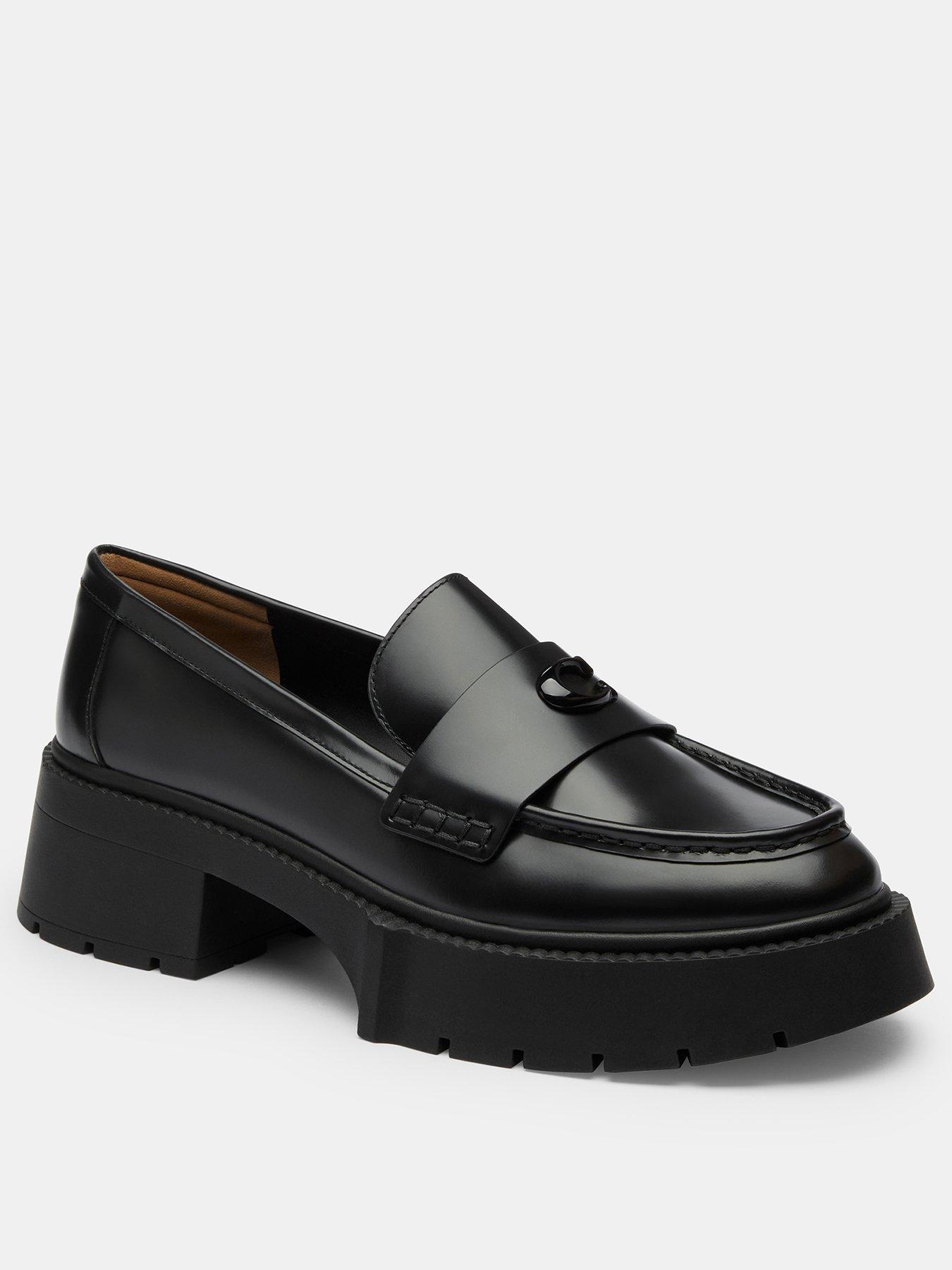 Image 2 of 4 of COACH Leah Platform Leather Loafer - Black