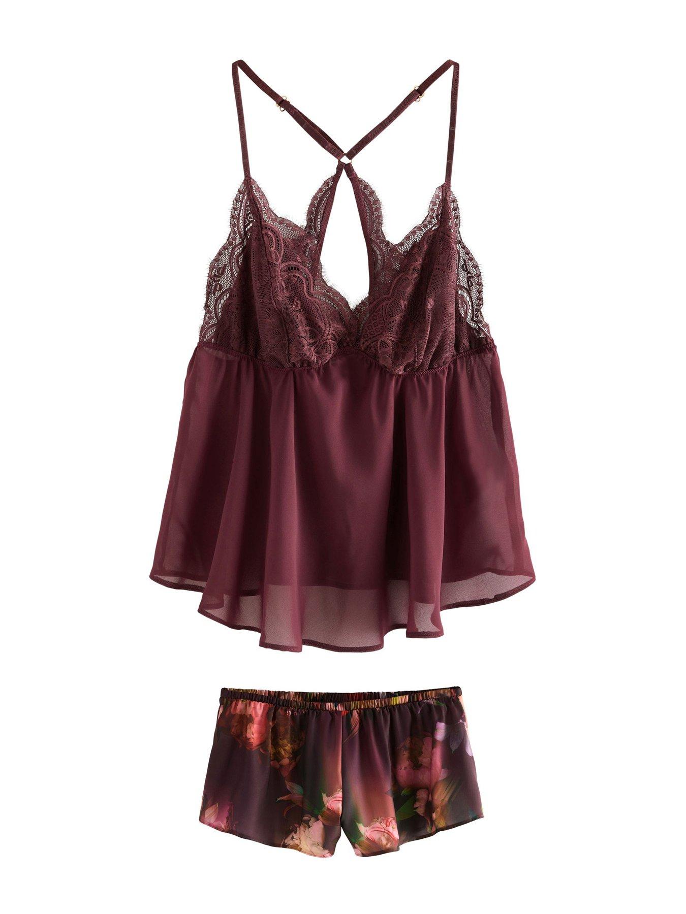 b-by-ted-baker-floral-satin-short-set-purpledetail