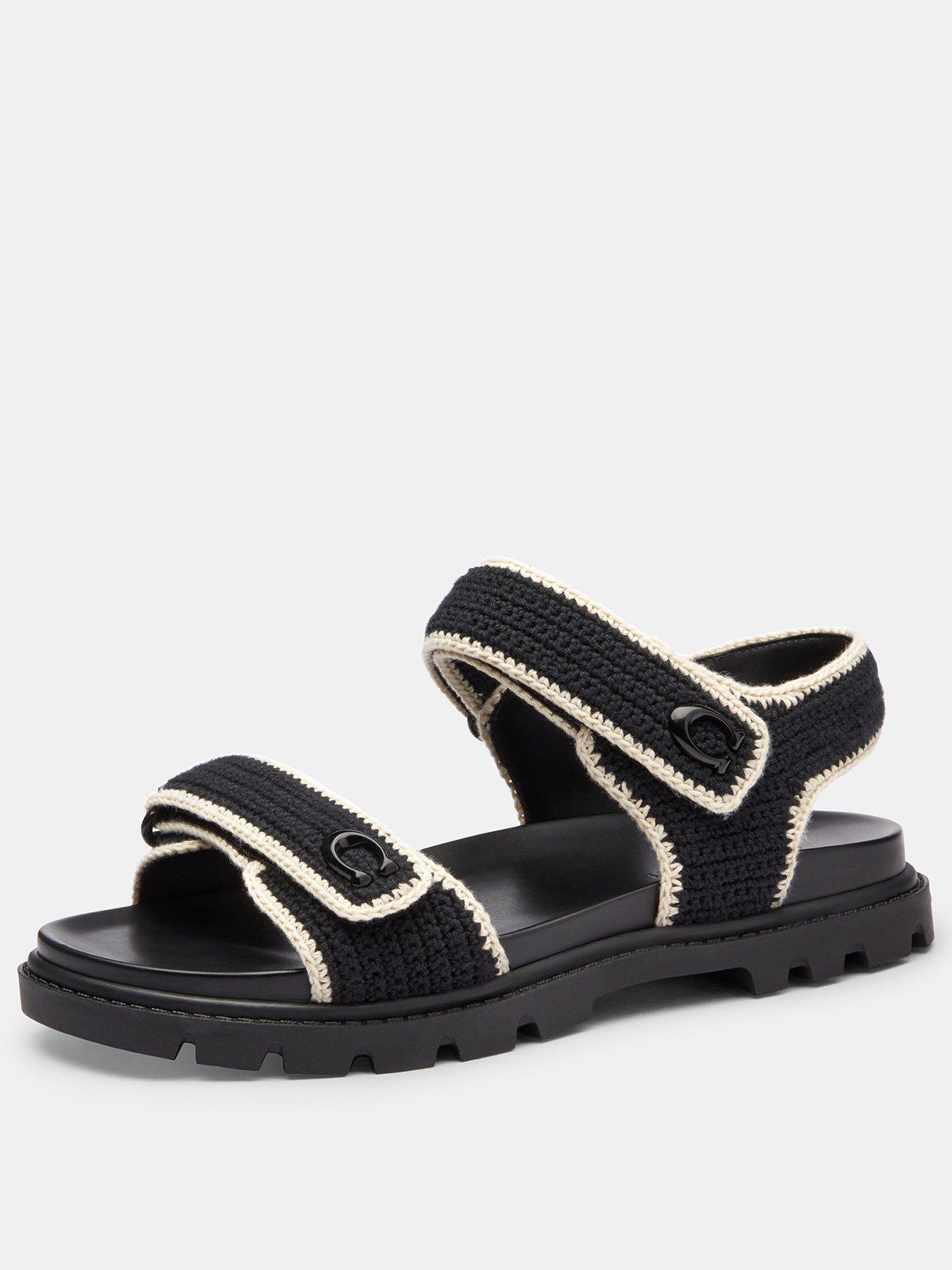 Image 2 of 5 of COACH Brynn Crochet Sandal - Black