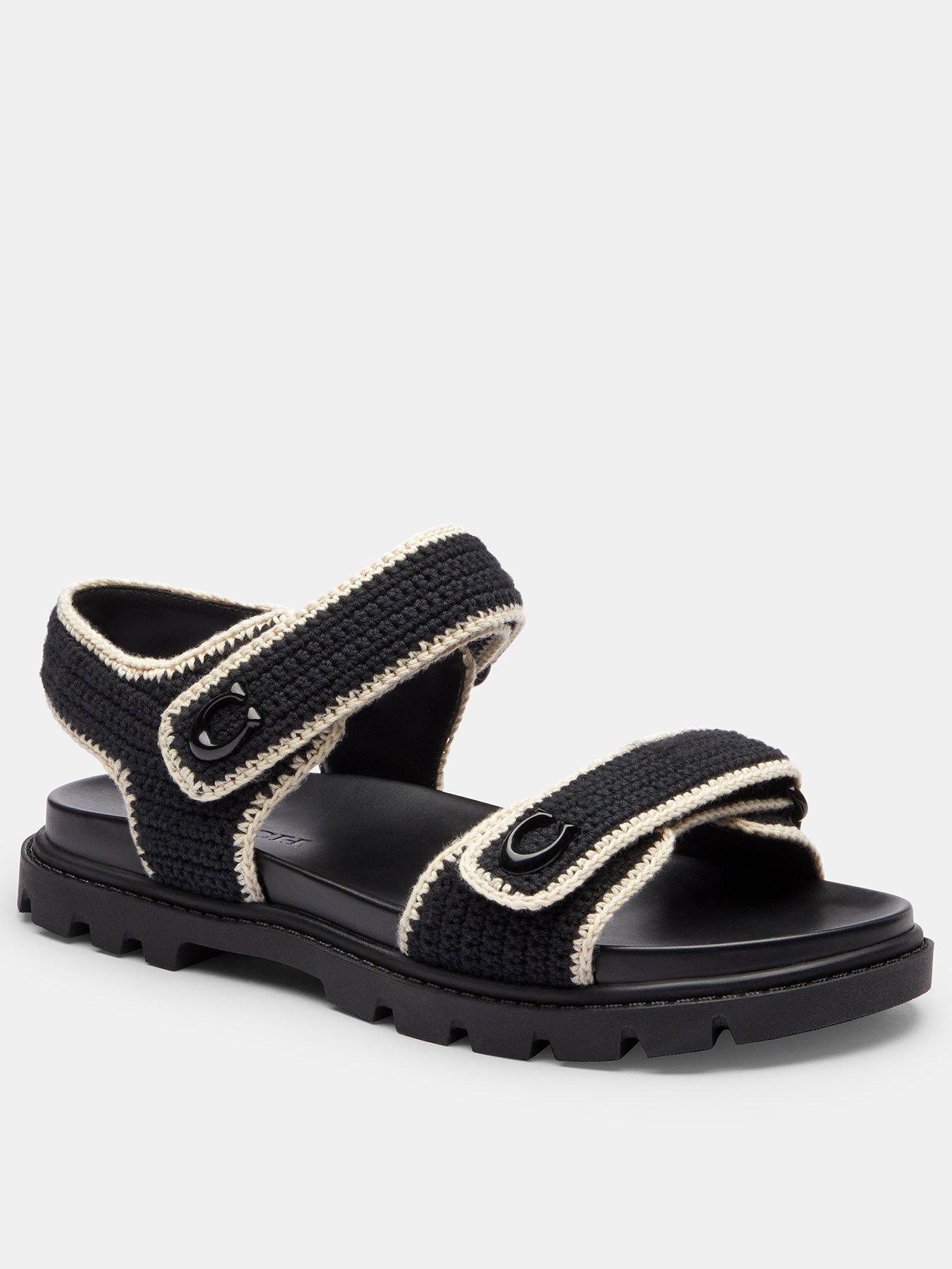 Image 3 of 5 of COACH Brynn Crochet Sandal - Black