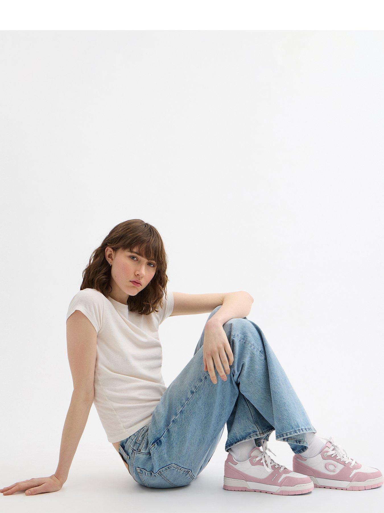 Image 5 of 5 of COACH Soho Sneaker With Denim - Light Pink
