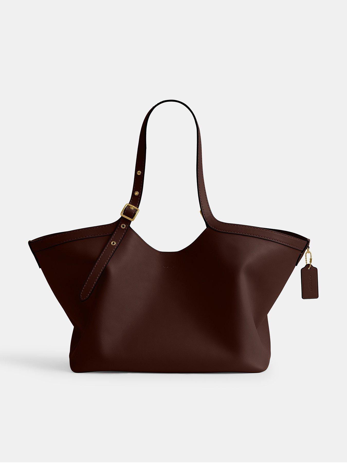 COACH Natural Grain Leather Gramercy Tote - Brown