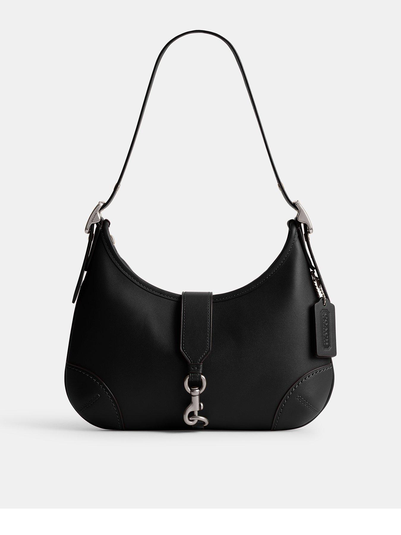 COACH The Originals Glovetanned Leather Hamptons Hobo Handbag - Black