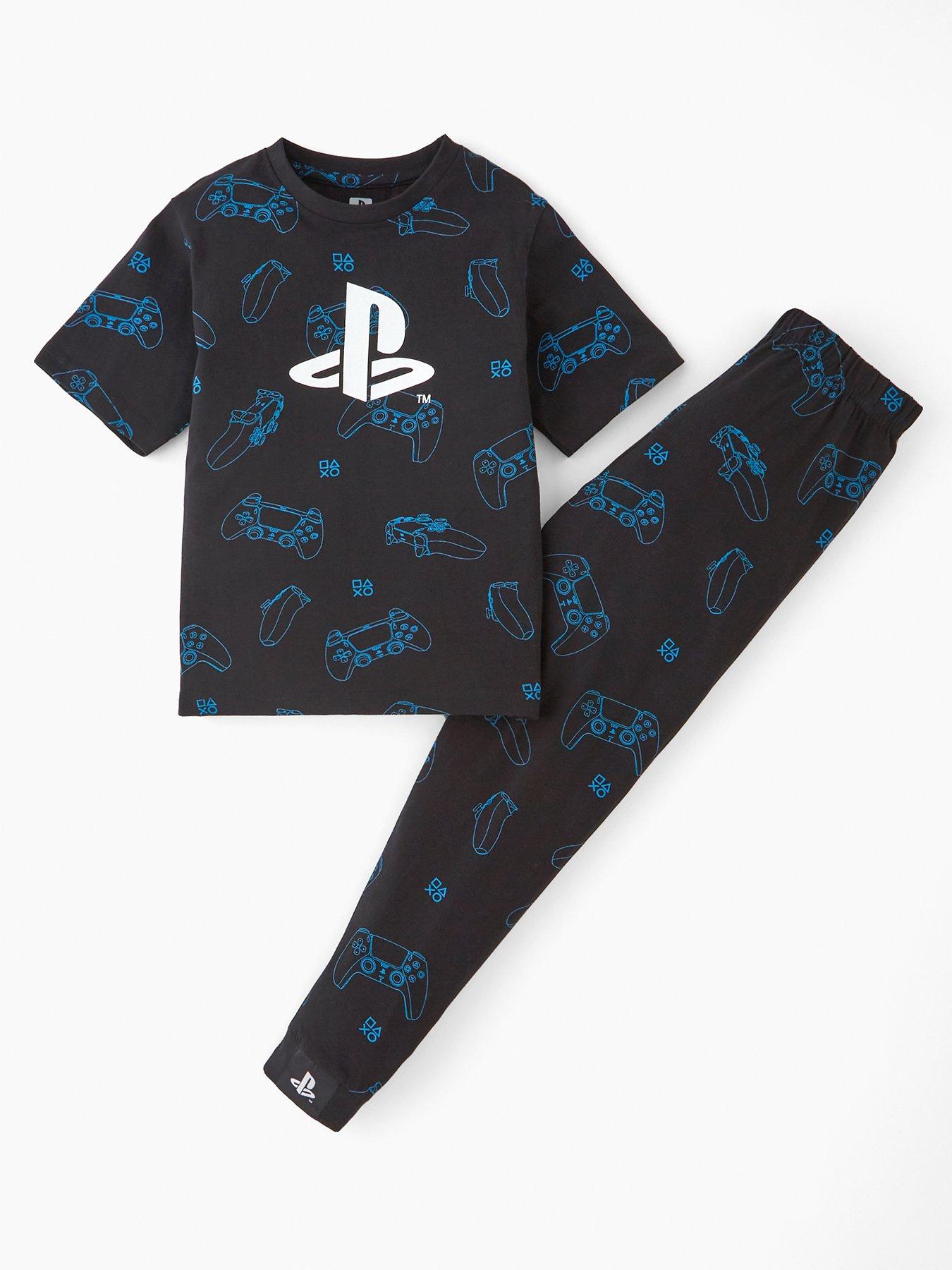 playstation-playstation-short-sleeve-pyjamas-black