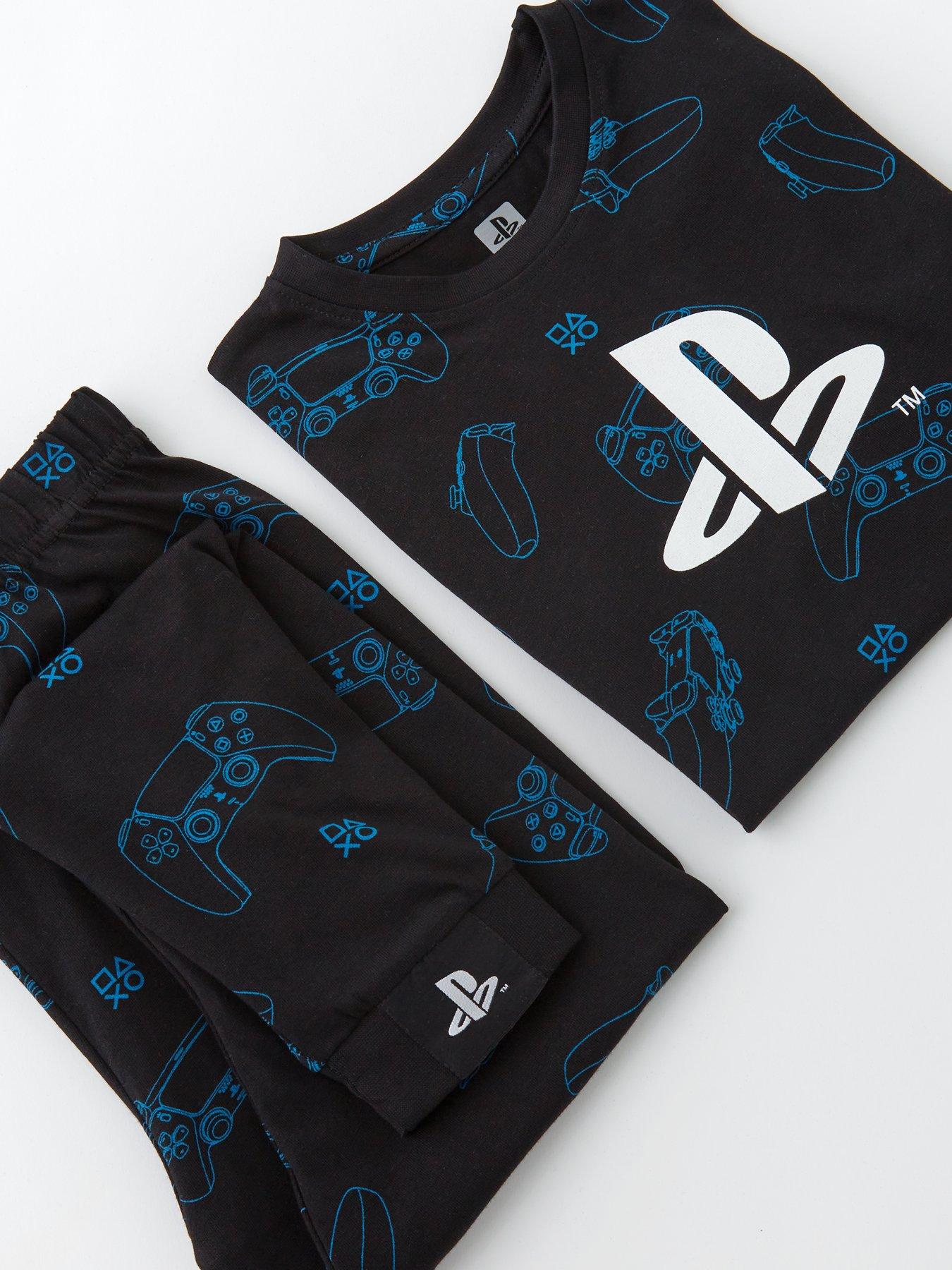 Image 4 of 4 of Playstation Playstation Short Sleeve Pyjamas - Black