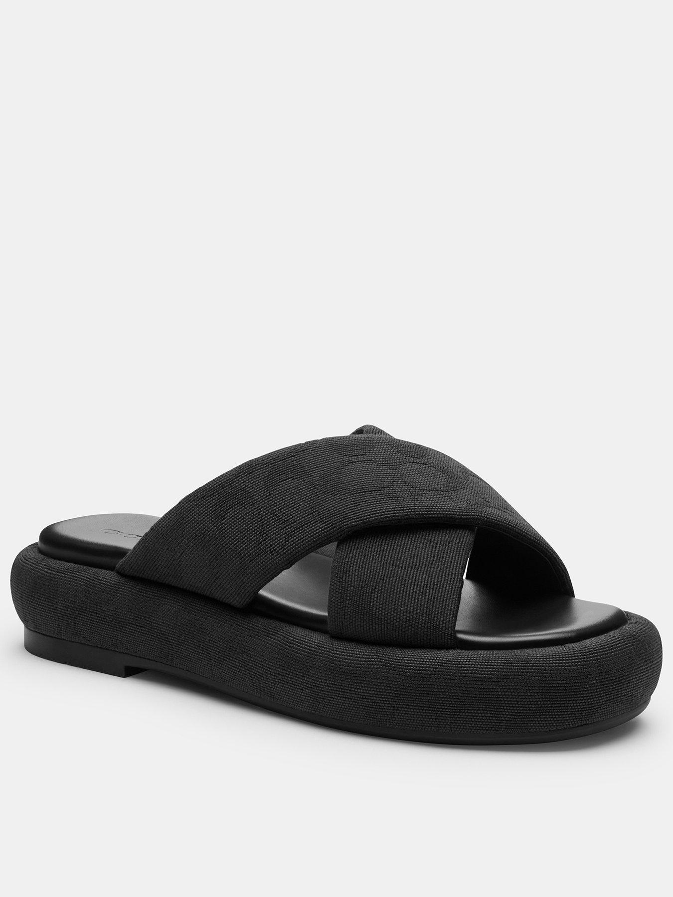 Image 1 of 4 of COACH Penelope Signature C Canvas Sandal - Black