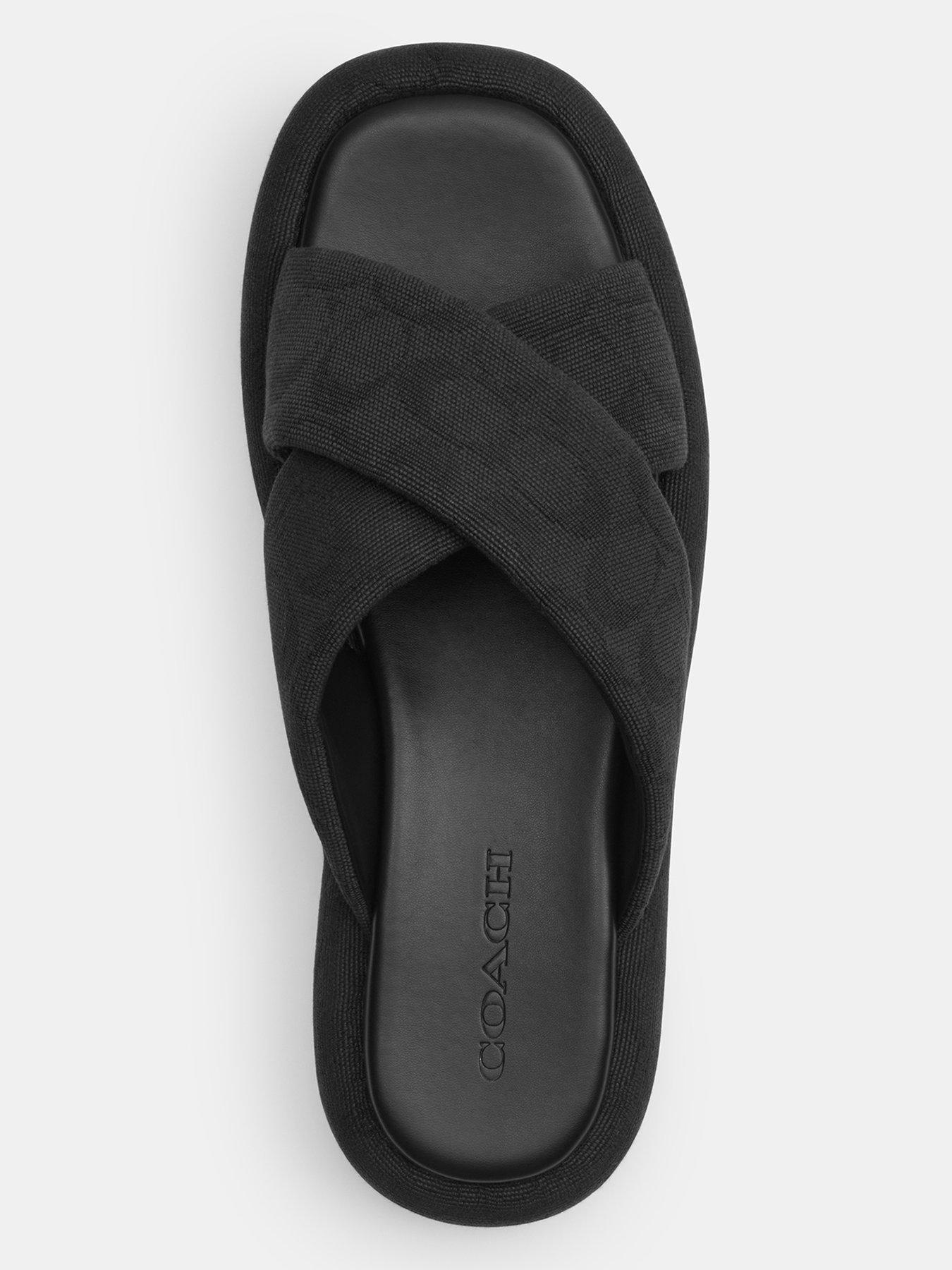 Image 3 of 4 of COACH Penelope Signature C Canvas Sandal - Black