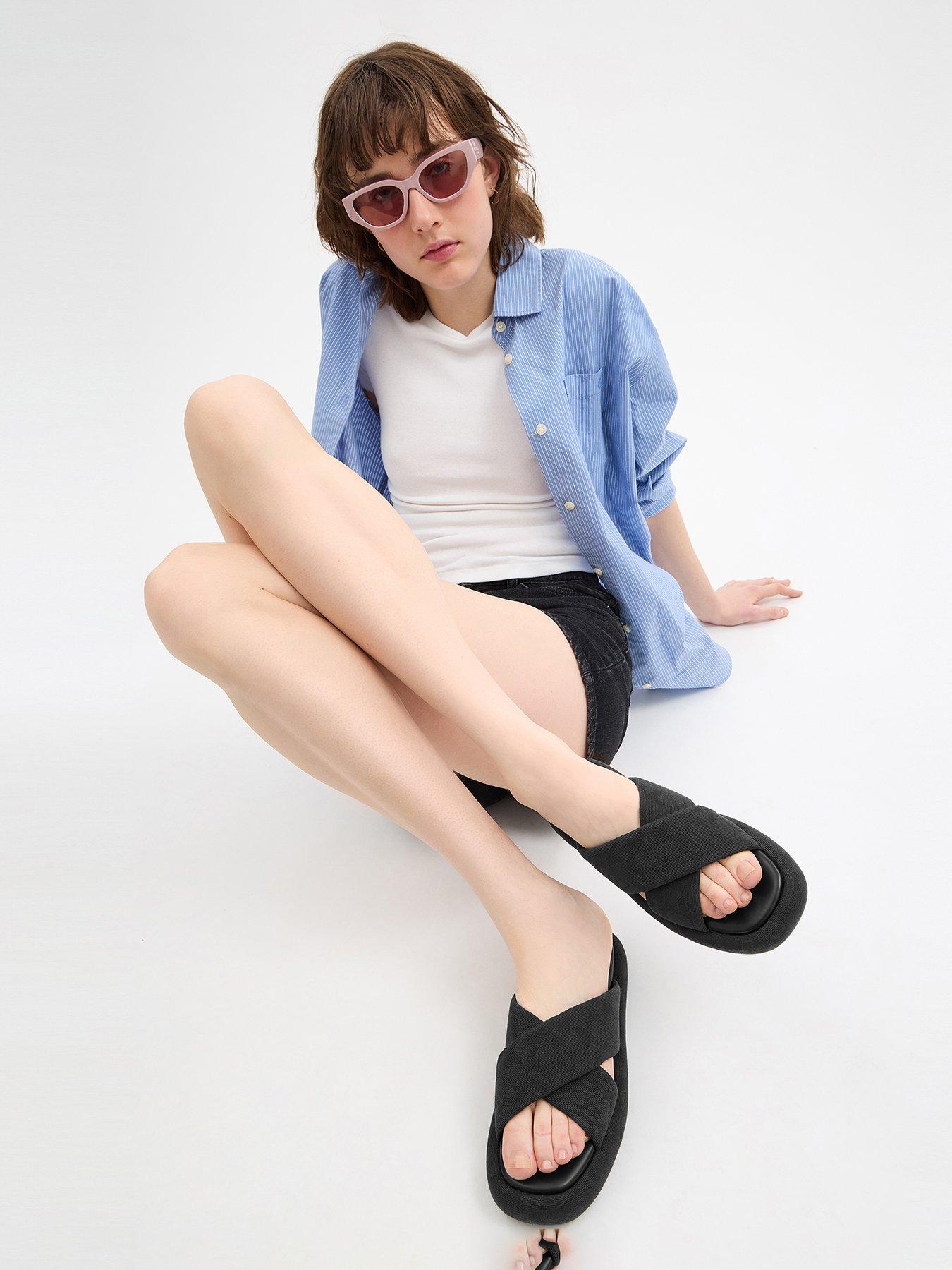 Image 4 of 4 of COACH Penelope Signature C Canvas Sandal - Black