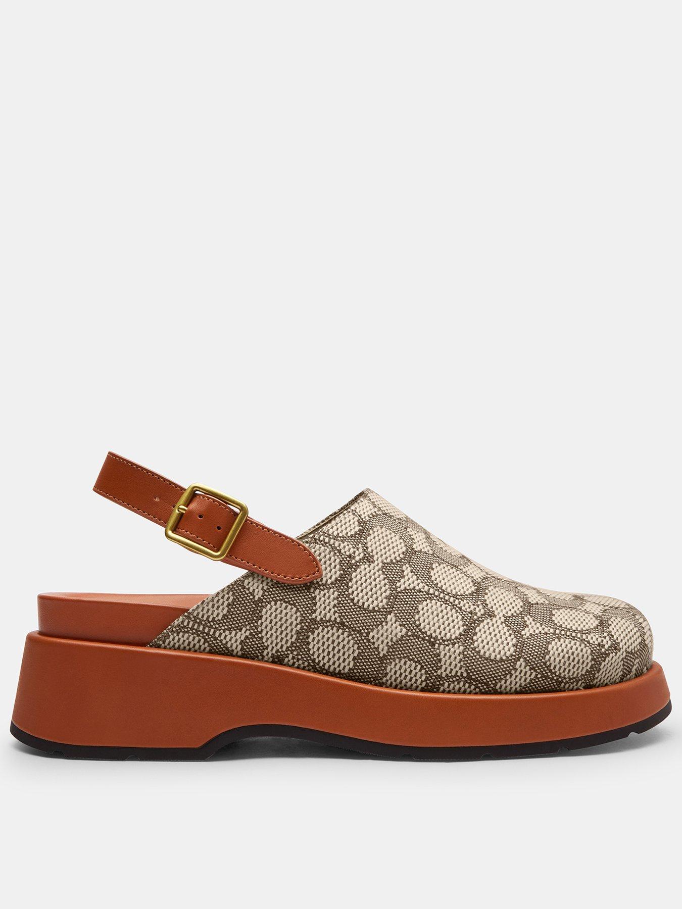 Image 2 of 5 of COACH Sculpted C Signature Textile Jacquard Platform Clog - Brown