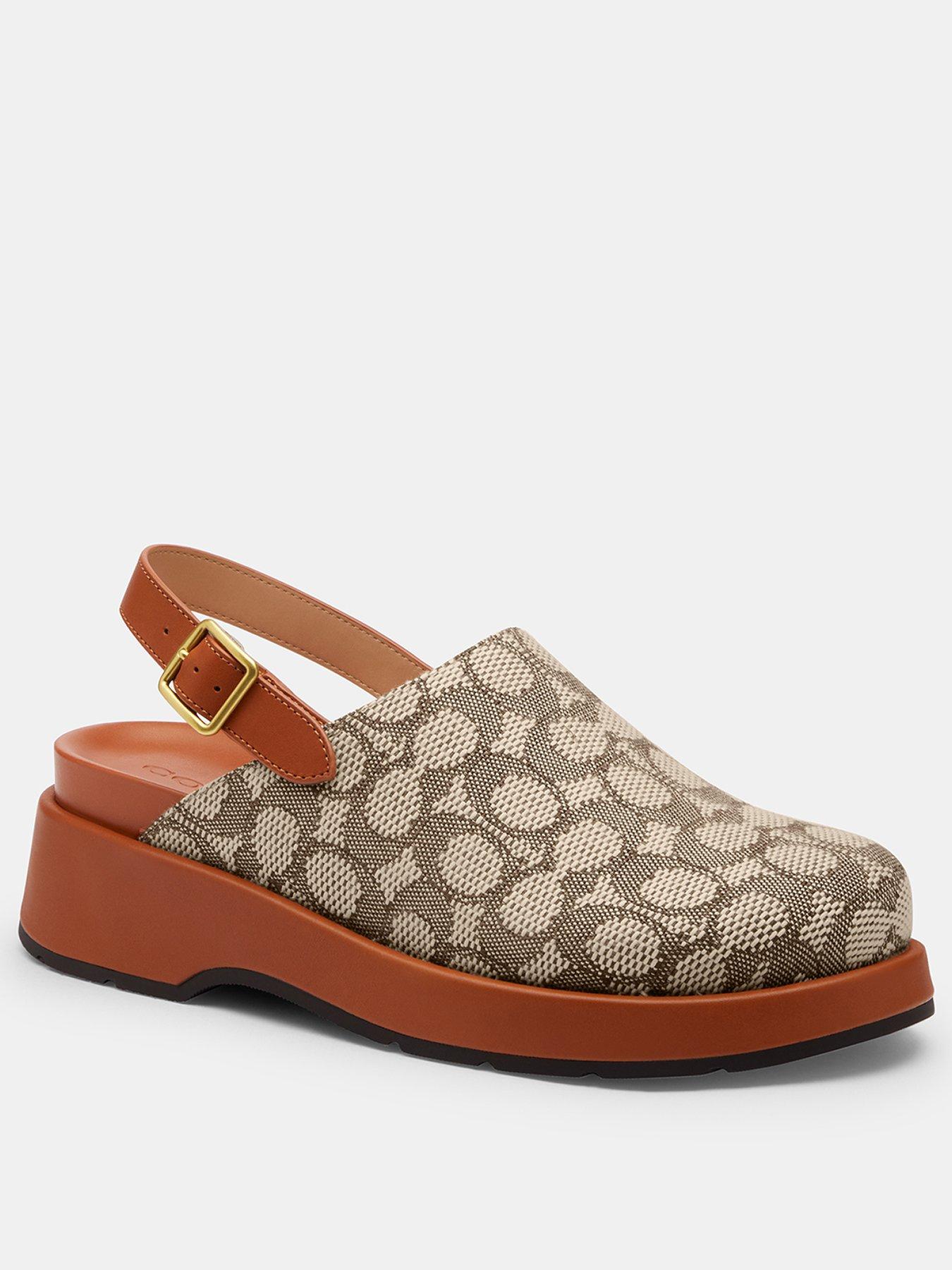 Image 3 of 5 of COACH Sculpted C Signature Textile Jacquard Platform Clog - Brown