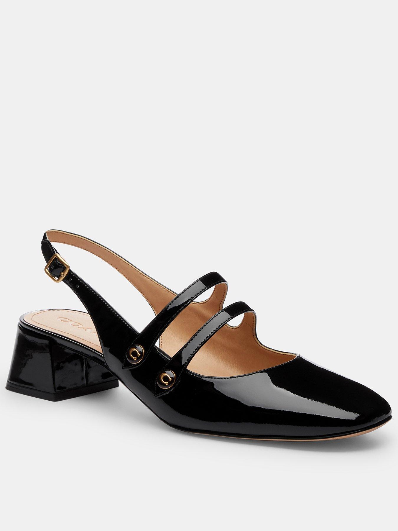 Image 1 of 4 of COACH Winley Patent Leather Slingback Mary Jane - Black