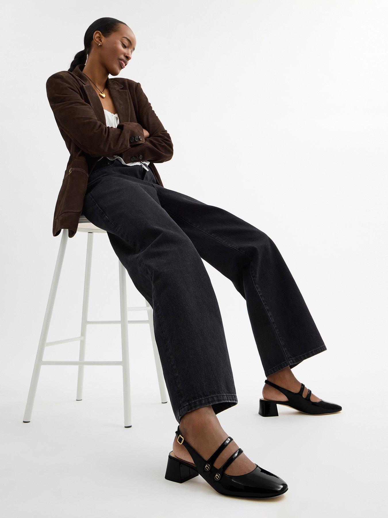 Image 4 of 4 of COACH Winley Patent Leather Slingback Mary Jane - Black