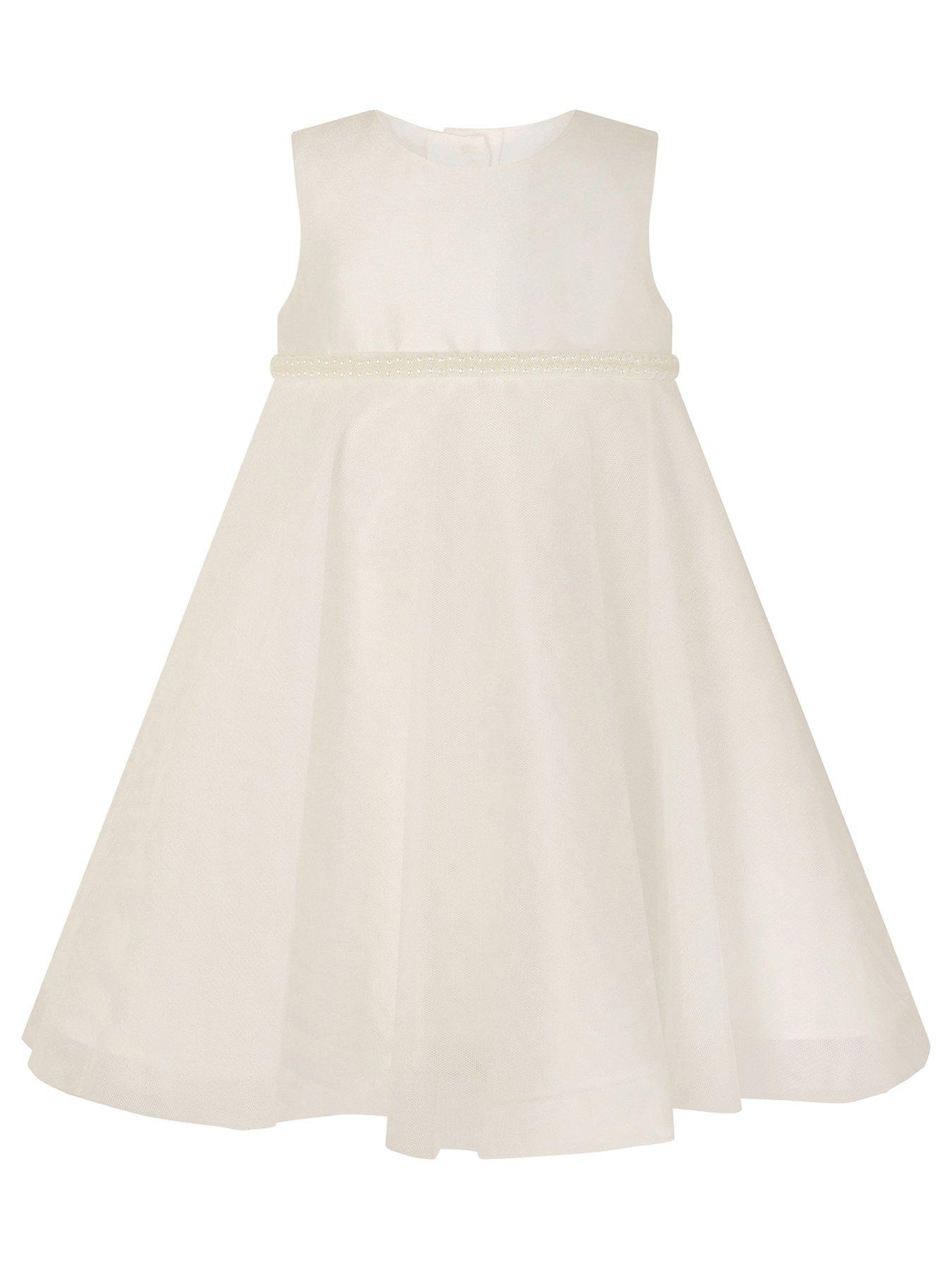 Monsoon Baby Girls Duchess Swing Dress - Light Cream