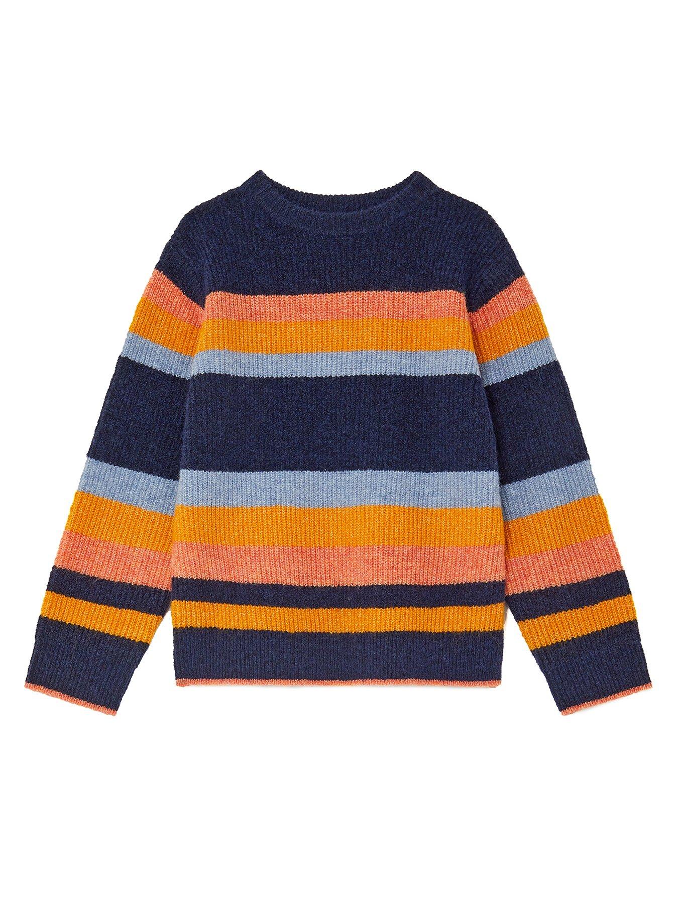 Image 2 of 4 of Monsoon Boys Colour Block Jumper - Orange