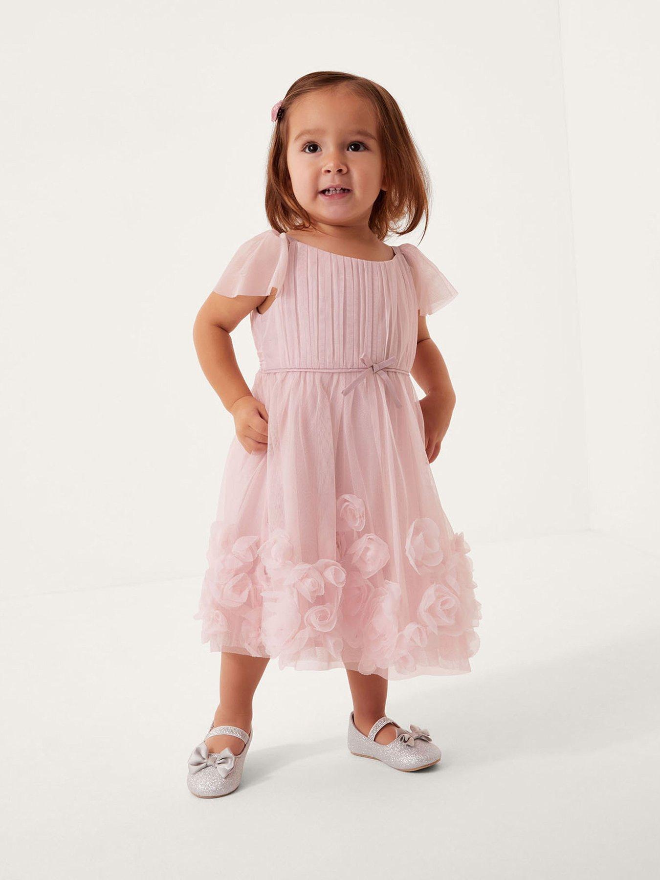 Monsoon Baby Girls Evangaline Rose Dress - Pink