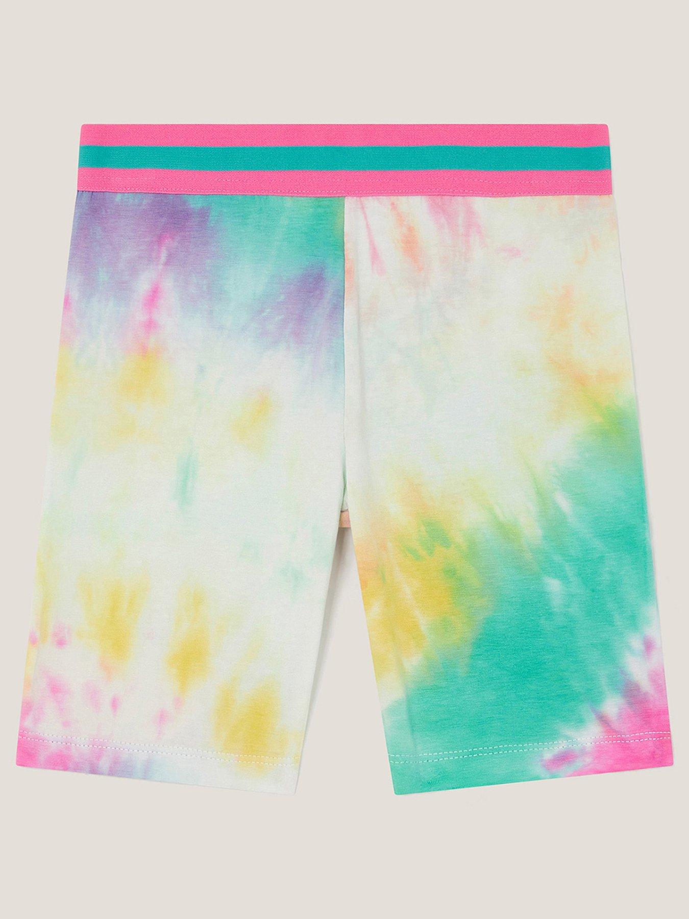 Image of Monsoon Girls Tie Dye Cycling Shorts - Multi