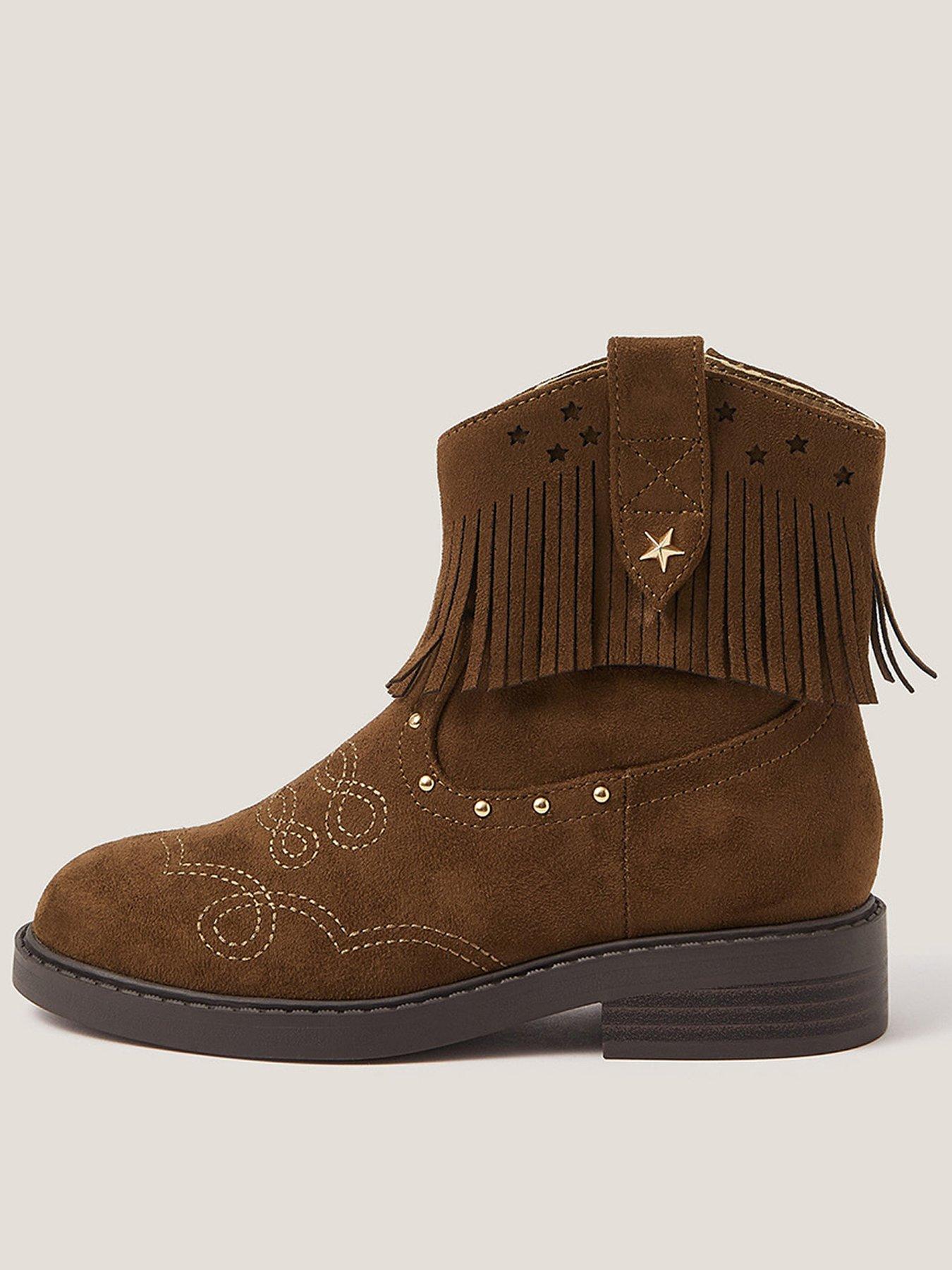 Monsoon Girls Western Boots - Brown