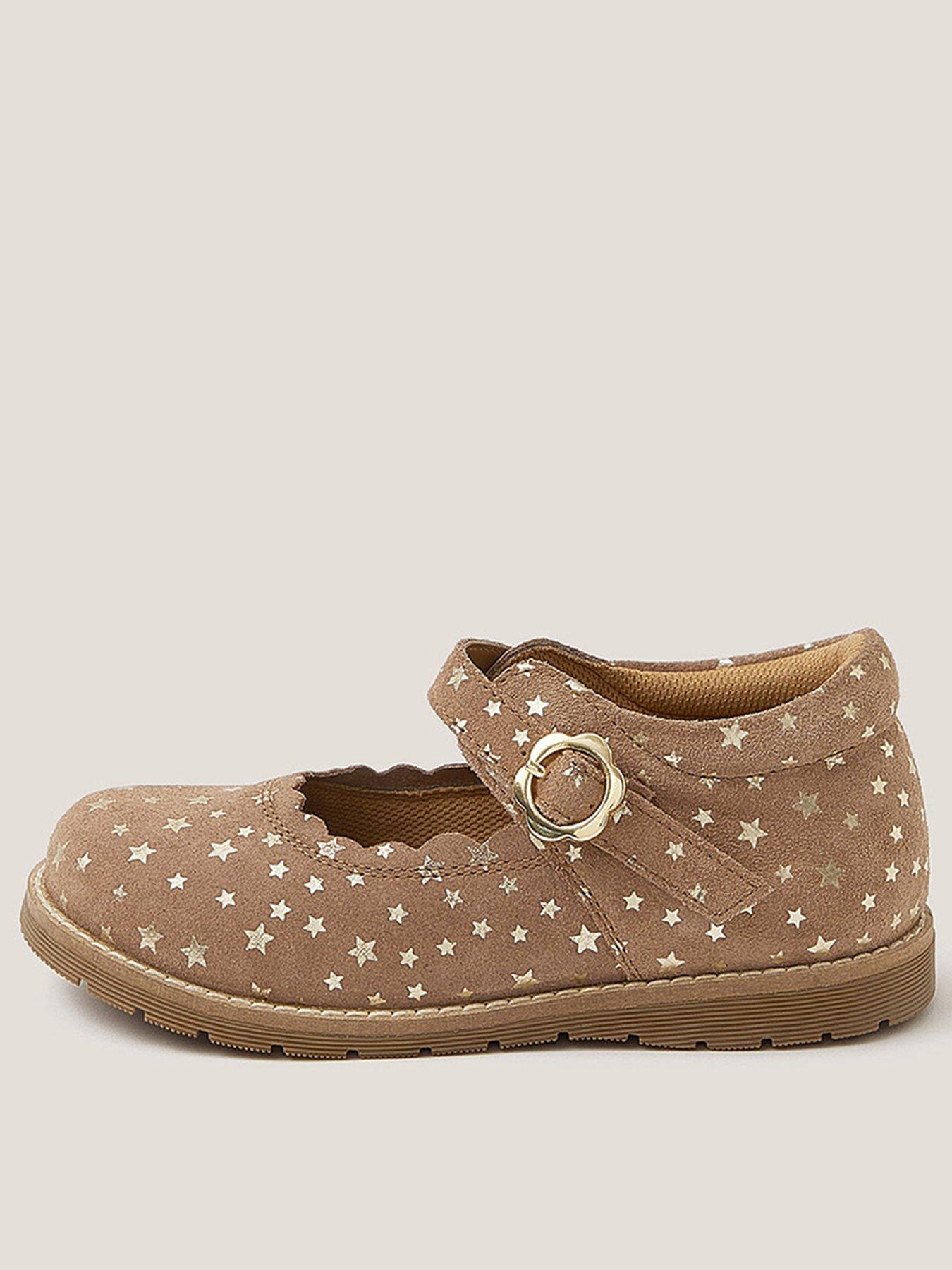 Monsoon Girls Toddler Leather Mary Jane Shoes - Gold