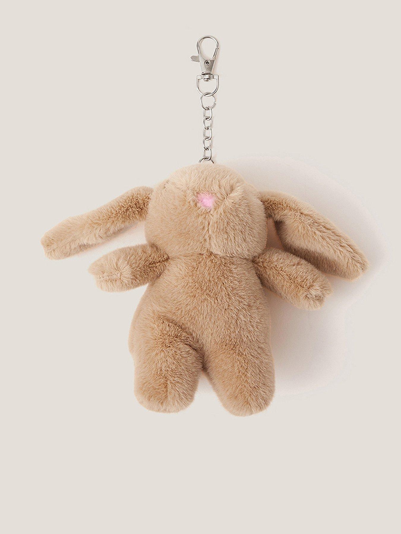 Monsoon Girls Bunny Bag Charm - Beige