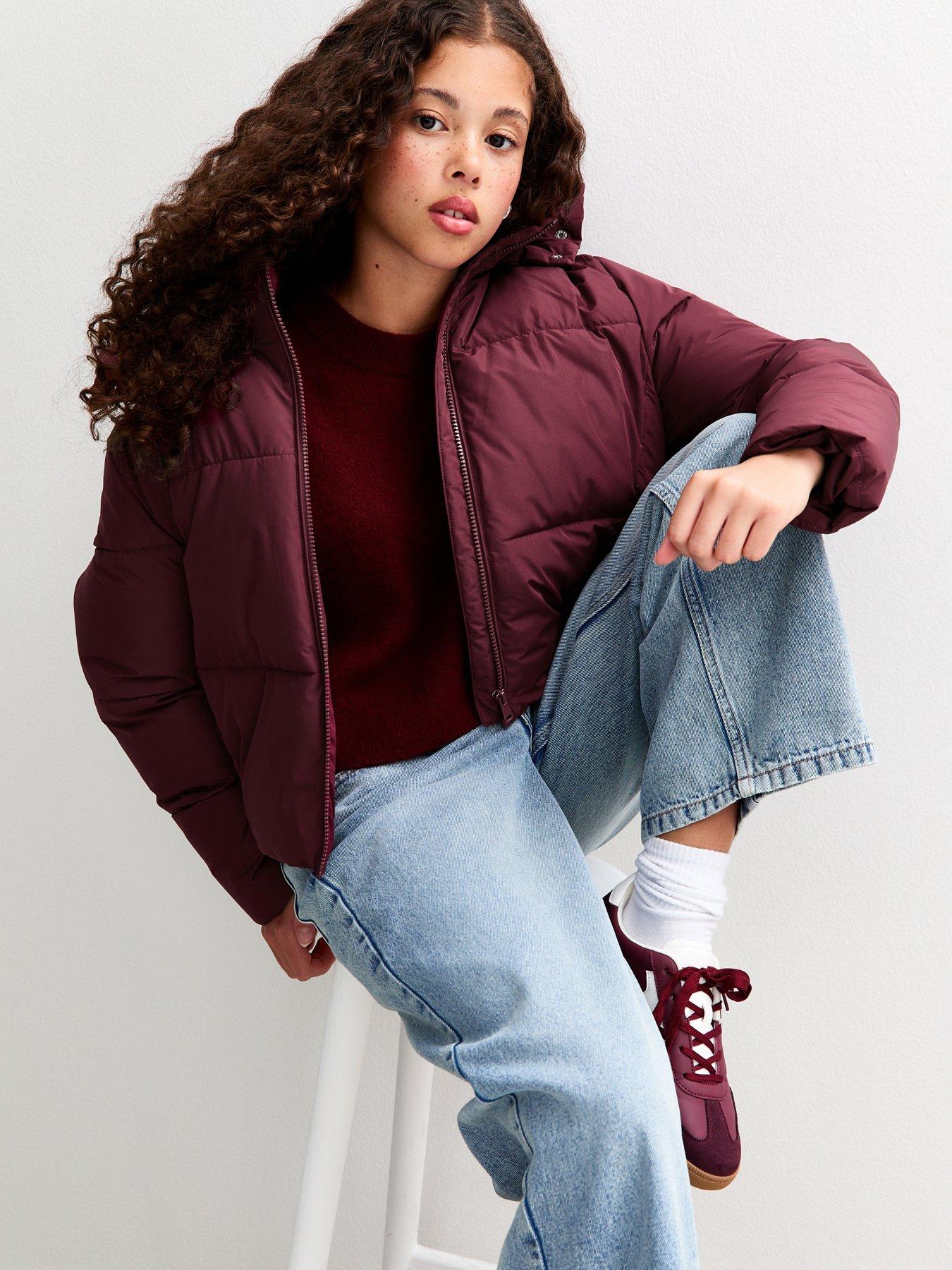 new-look-915-girls-burgundy-oversized-padded-jacket-dark-red