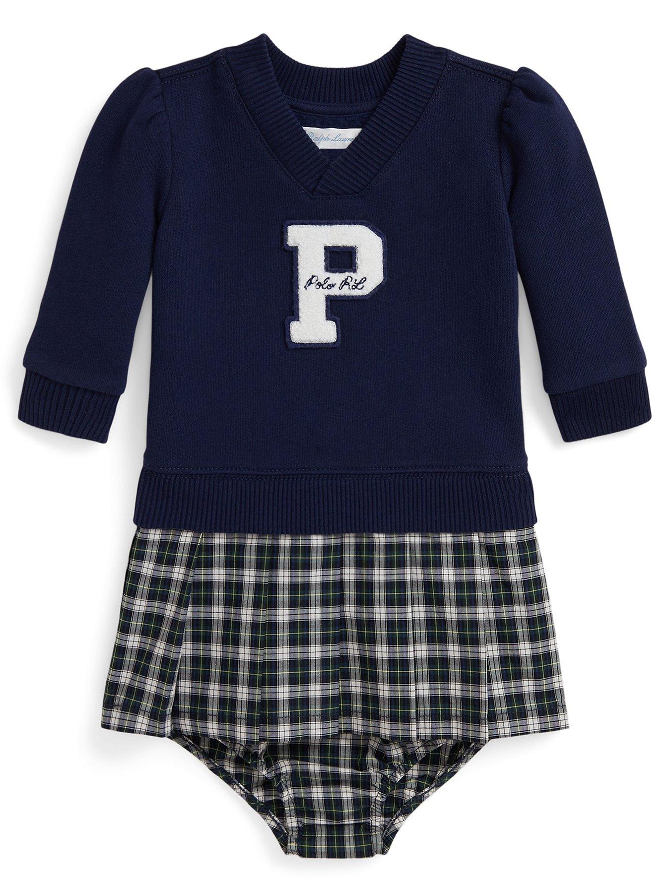 Polo Ralph Lauren Baby Girls 2 In 1 Dress - Navy