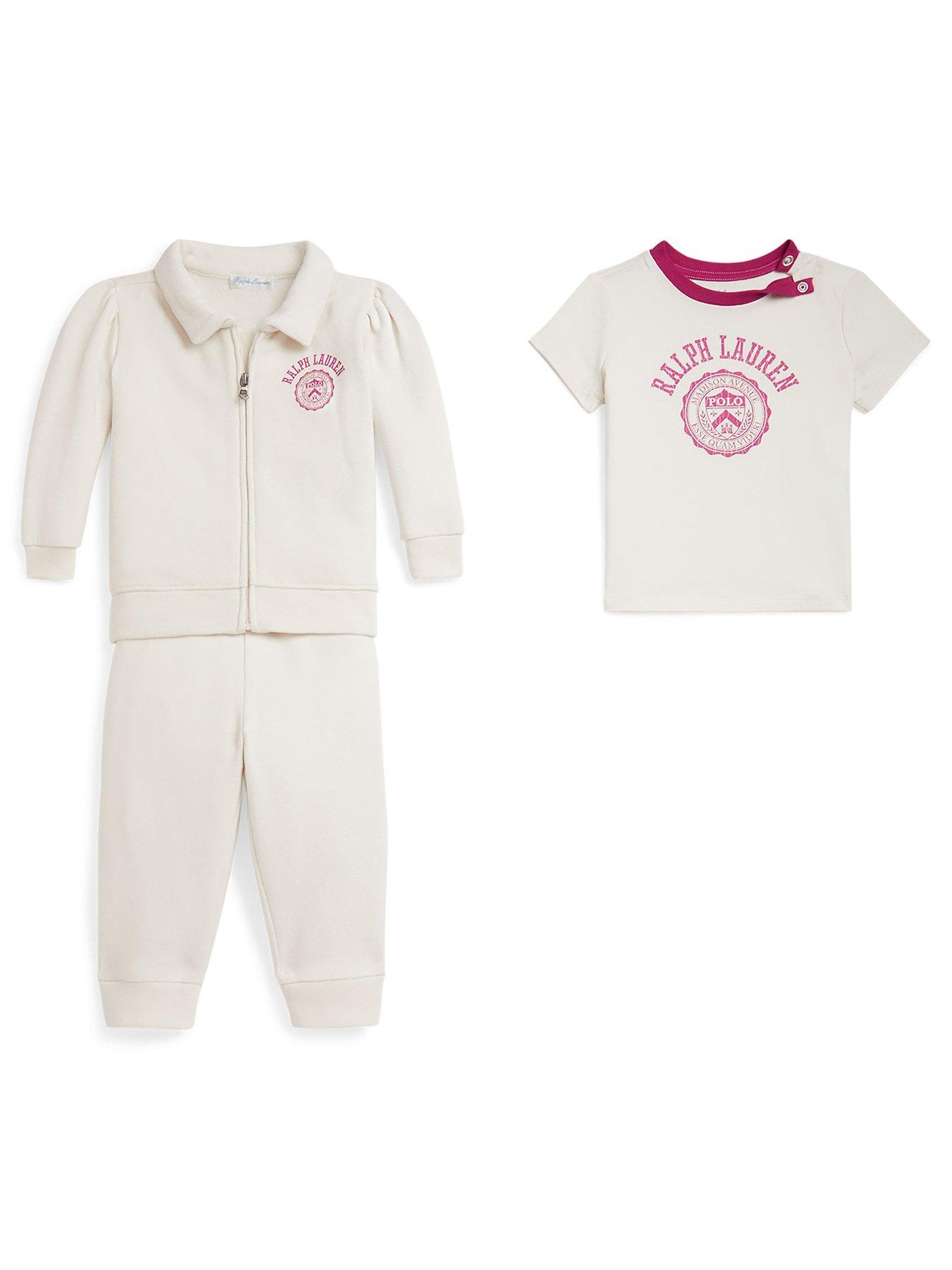Polo Ralph Lauren Baby Girls 3 Piece Outfit Set - Multi