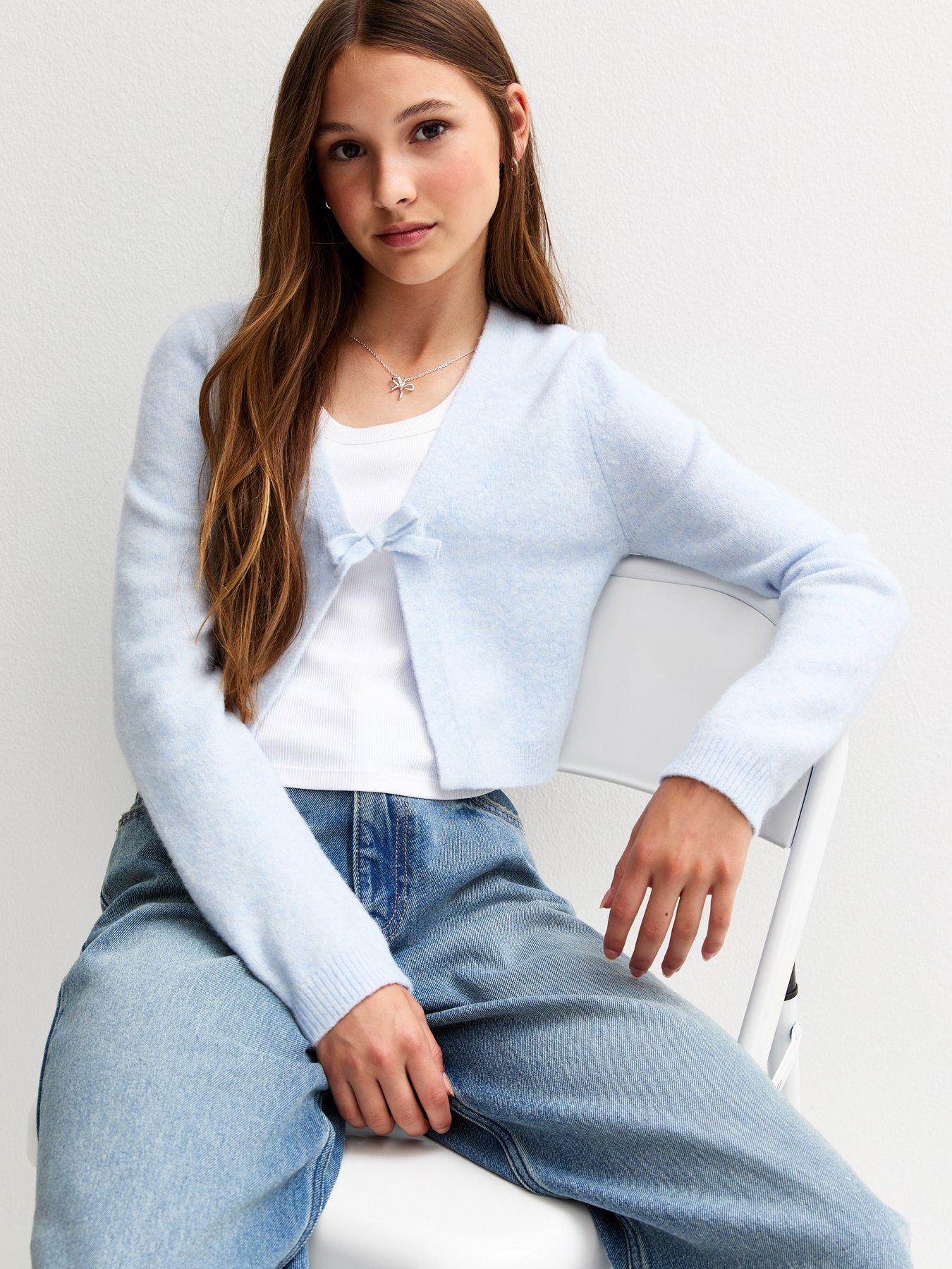 New Look 915 Girls Knitted Cardigan - Light Blue