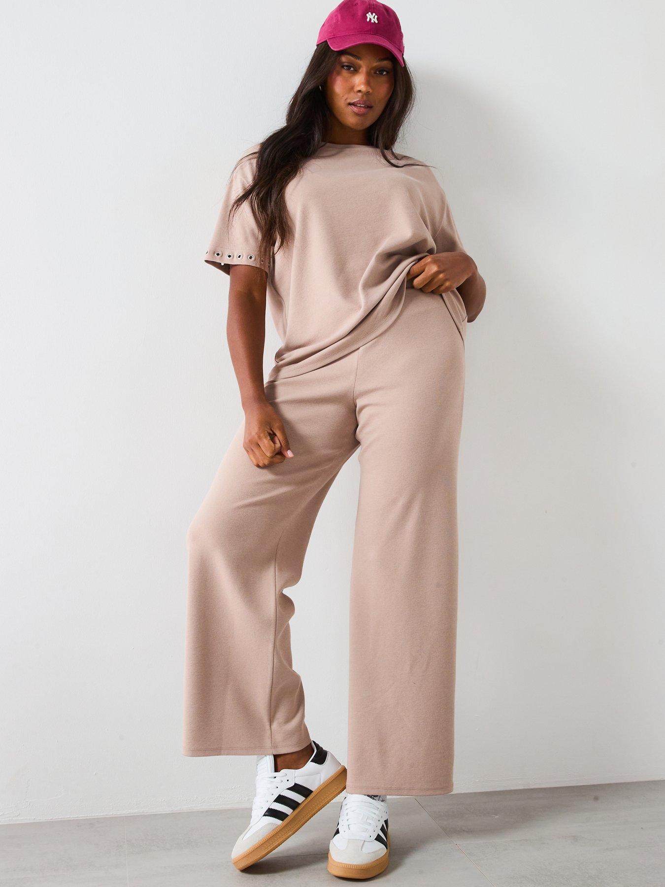 v-by-very-curve-textured-t-shirt-co-ord-beigeback