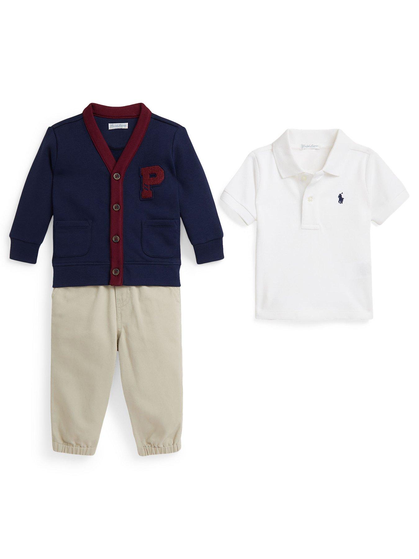 Image 1 of 2 of Polo Ralph Lauren Baby Boys 3 Piece Outfit - Multi