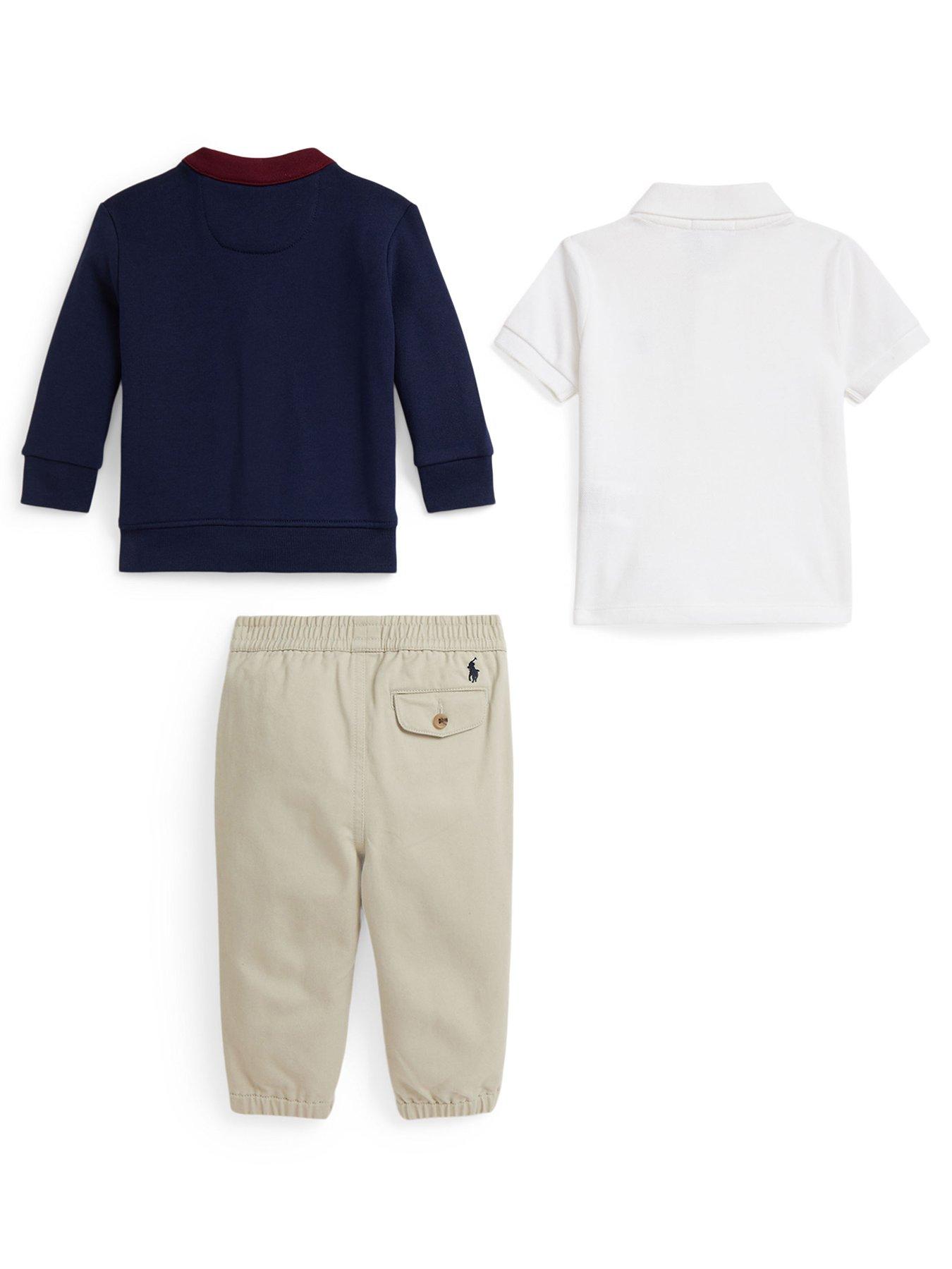 Image 2 of 2 of Polo Ralph Lauren Baby Boys 3 Piece Outfit - Multi