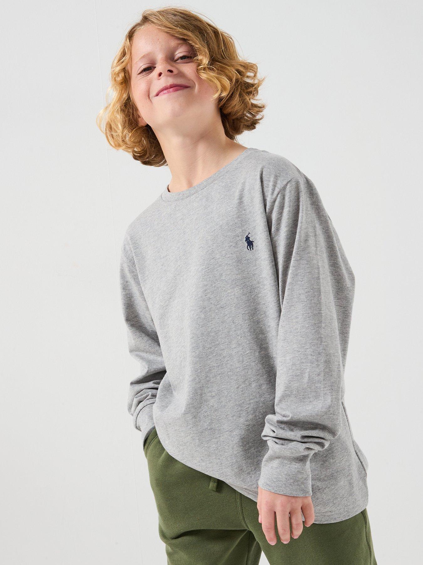 Polo Ralph Lauren Boys Classic Long Sleeve T-shirt - Grey
