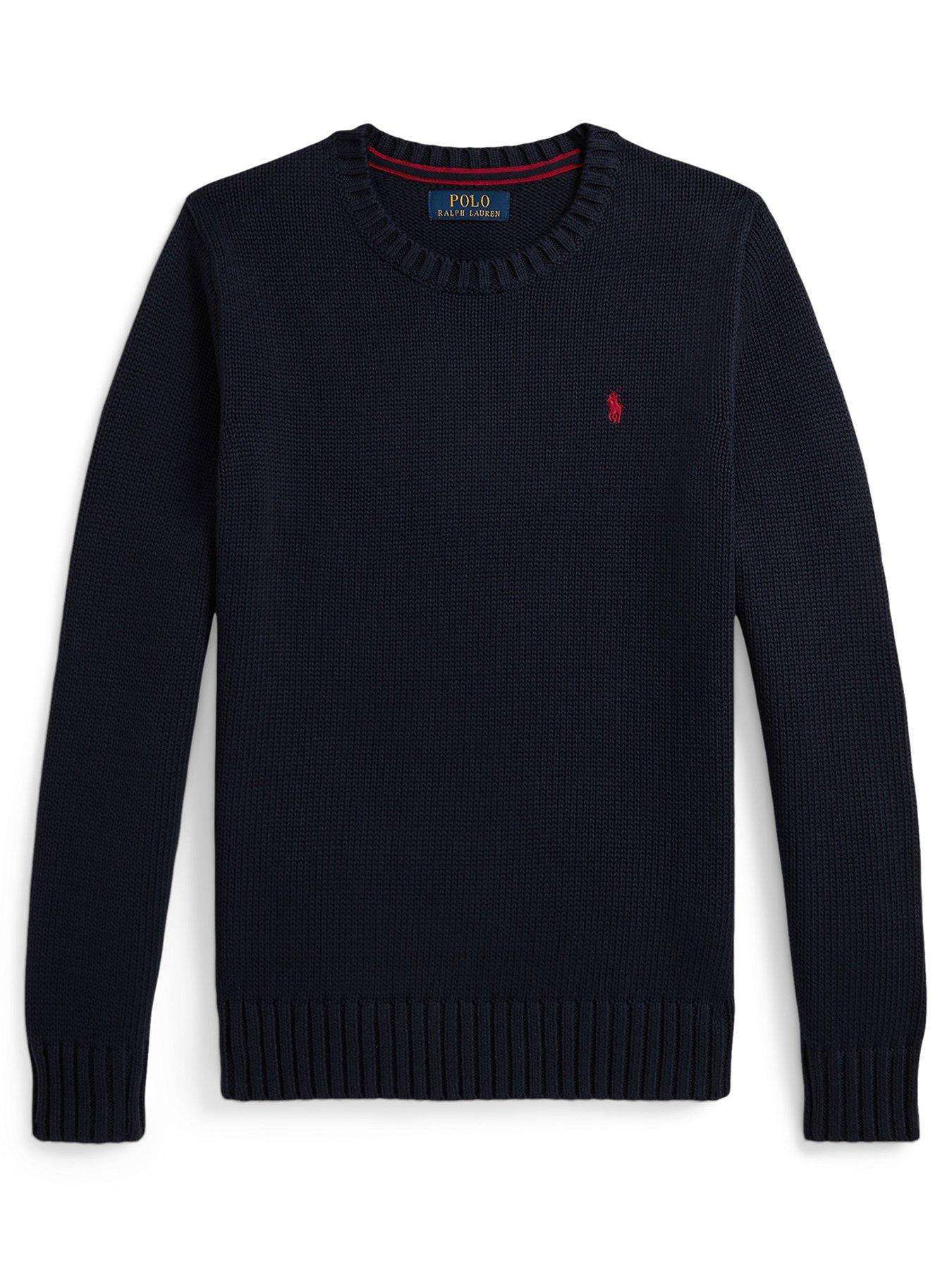Image 1 of 2 of Polo Ralph Lauren Boys Crew Neck Sweater - Navy
