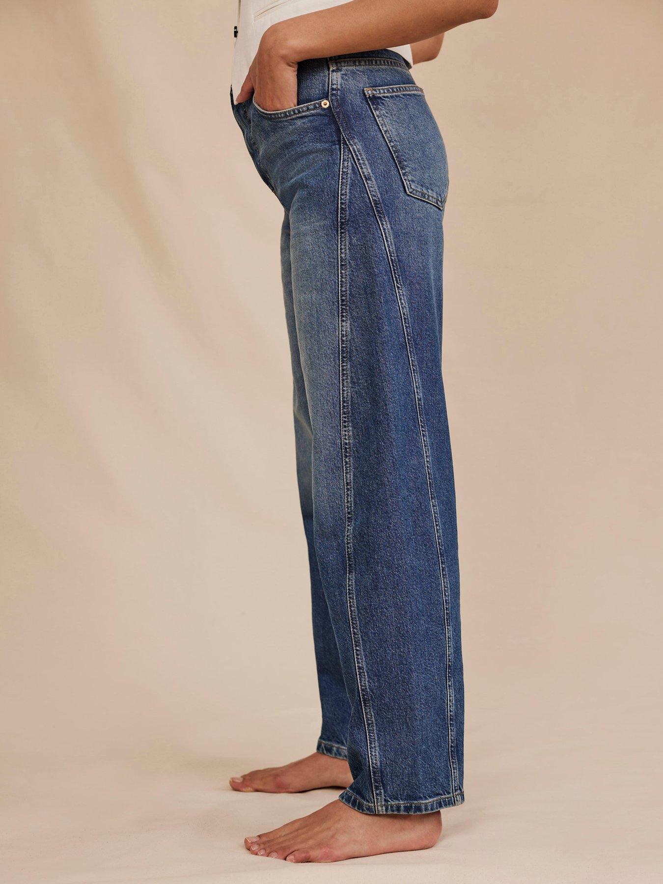Image 3 of 6 of Mint Velvet High Rise Tapered Barrel Jean - Blue