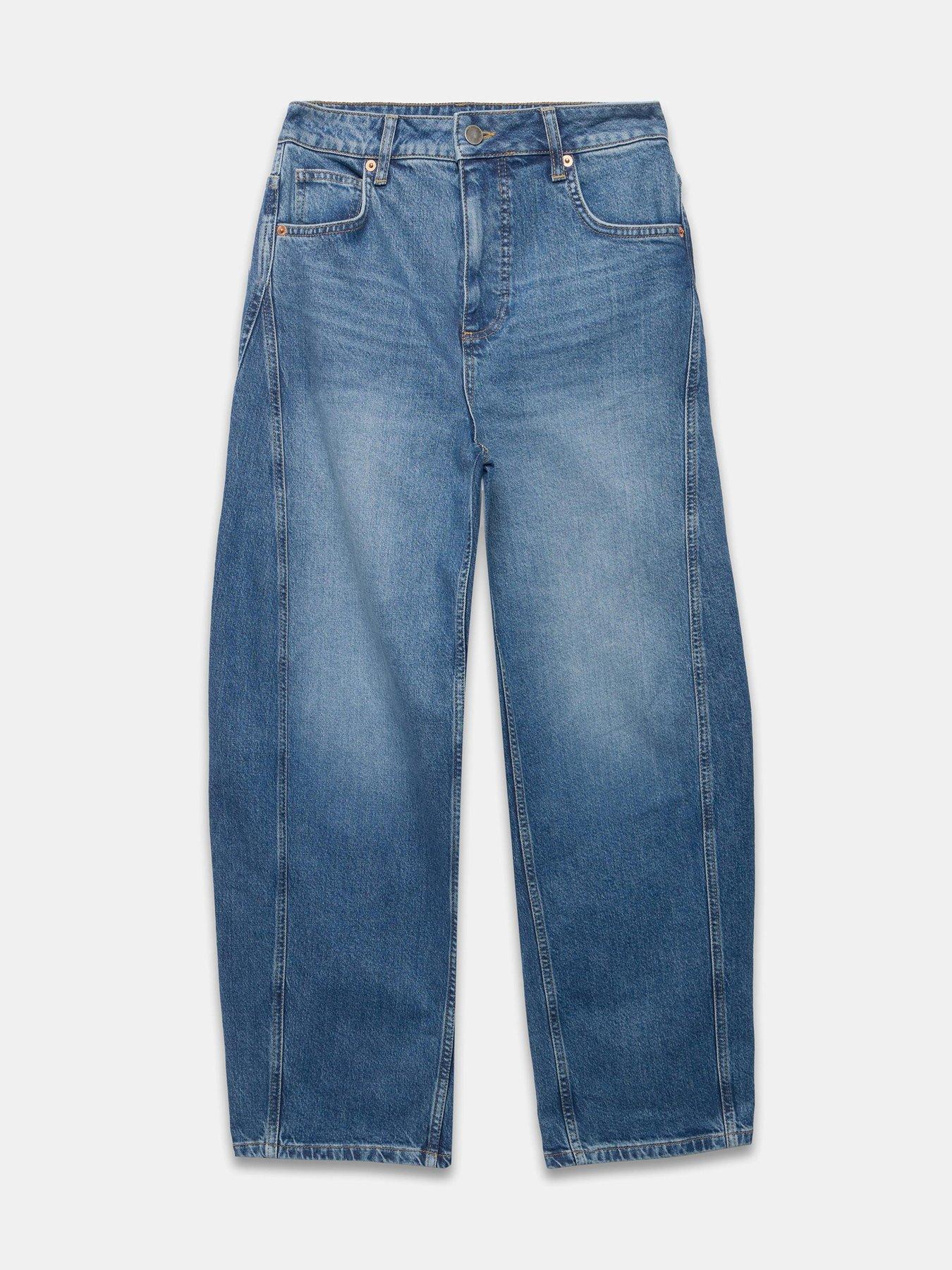 Image 5 of 6 of Mint Velvet High Rise Tapered Barrel Jean - Blue