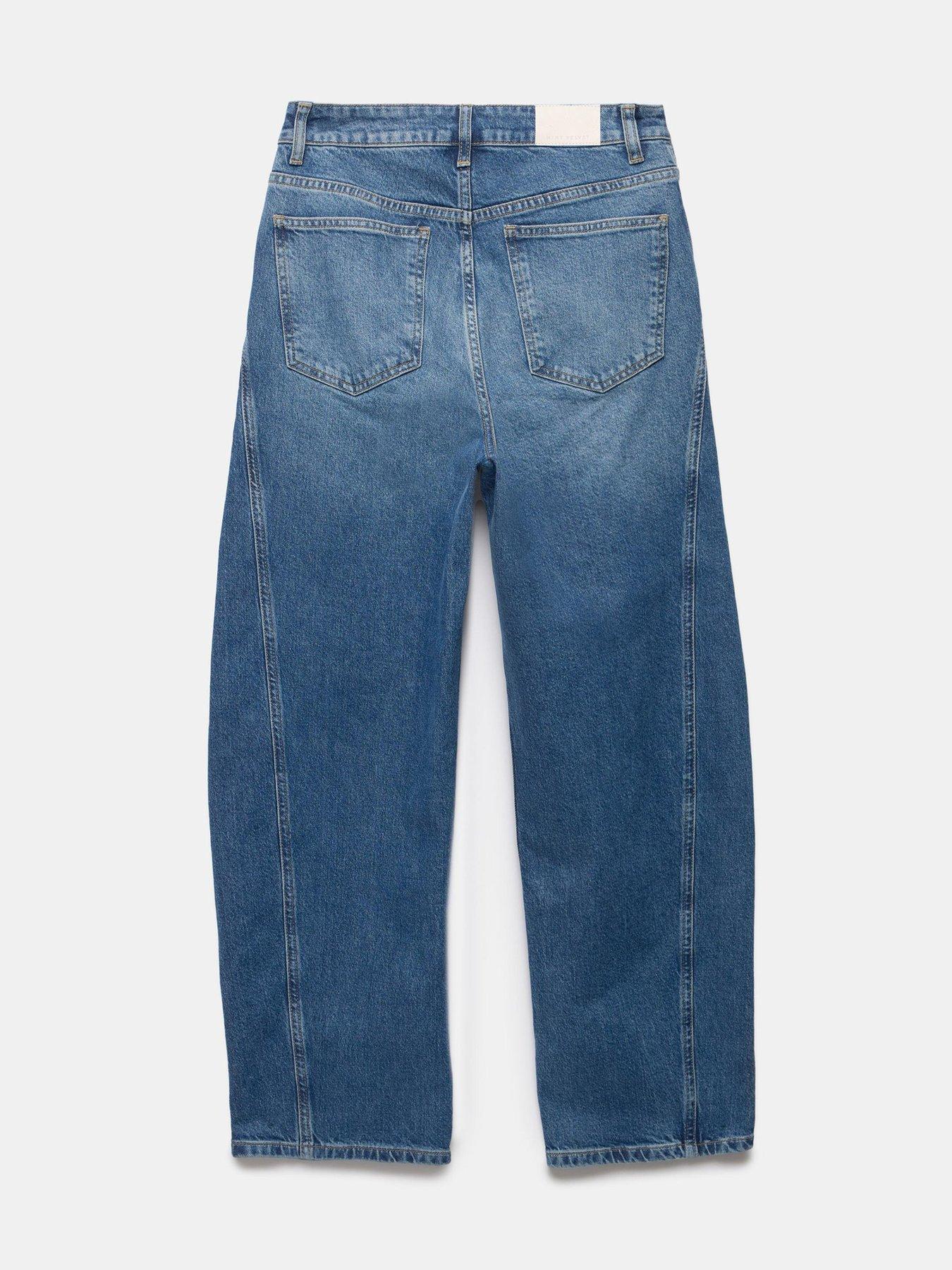Image 6 of 6 of Mint Velvet High Rise Tapered Barrel Jean - Blue