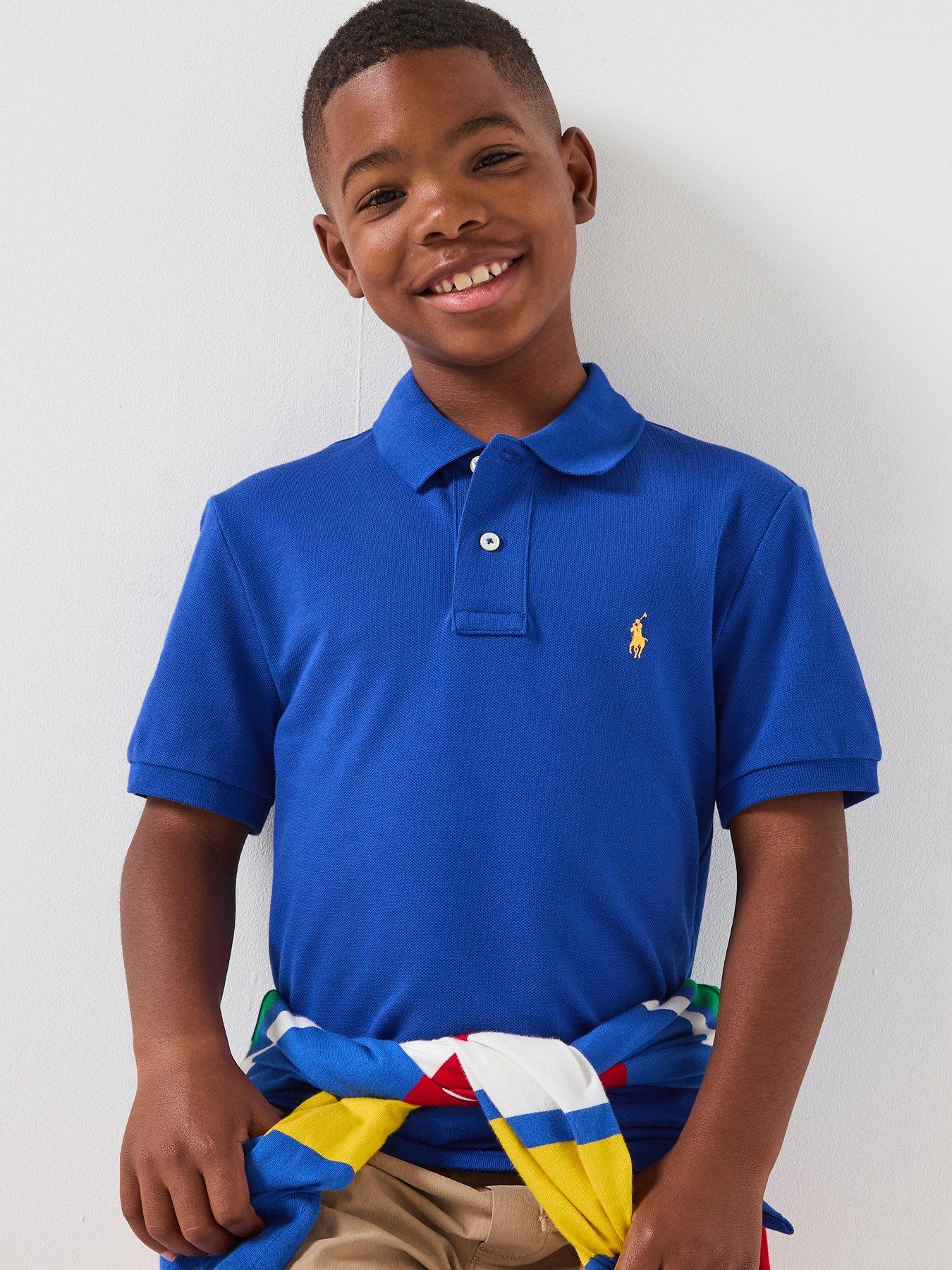 Polo Ralph Lauren Boys Slim Fit Short Sleeve Shirt - Blue