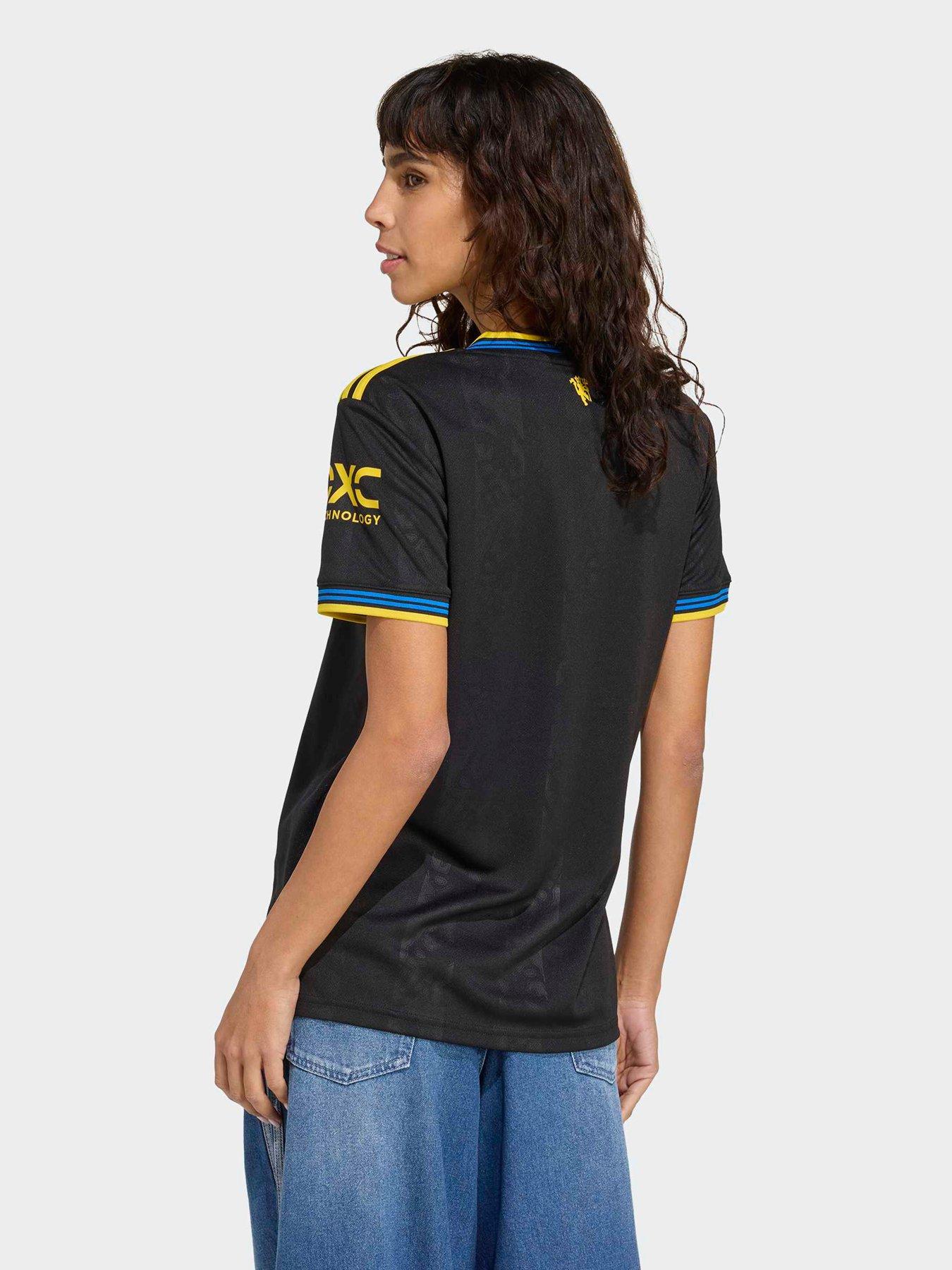 Image 2 of 5 of adidas Womens Manchester United 25/26 Third Football Shirt - Black