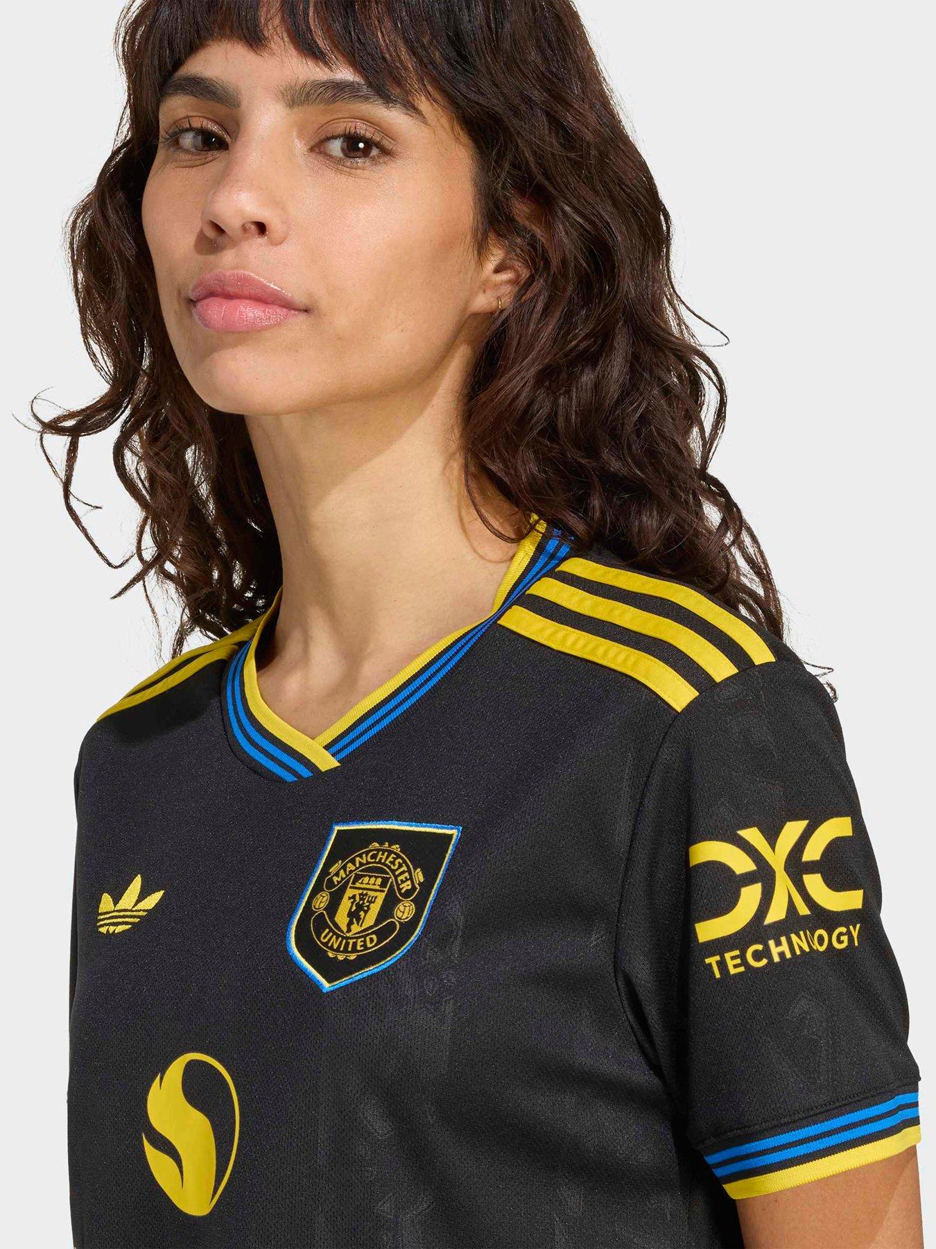 Image 4 of 5 of adidas Womens Manchester United 25/26 Third Football Shirt - Black