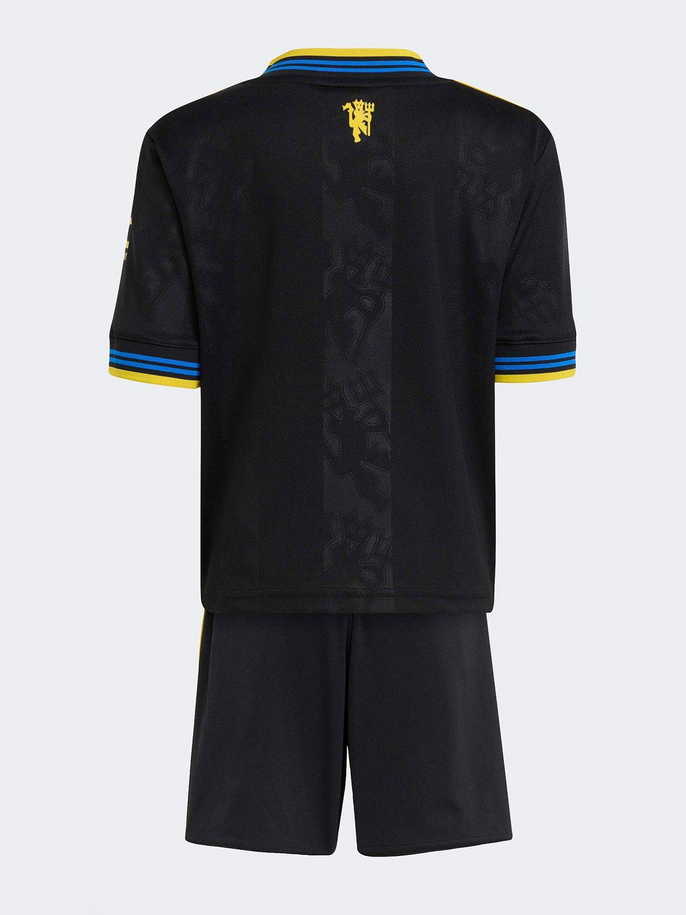 Image 2 of 4 of adidas Manchester United Junior 25/26 Third Football Mini Kit - Black