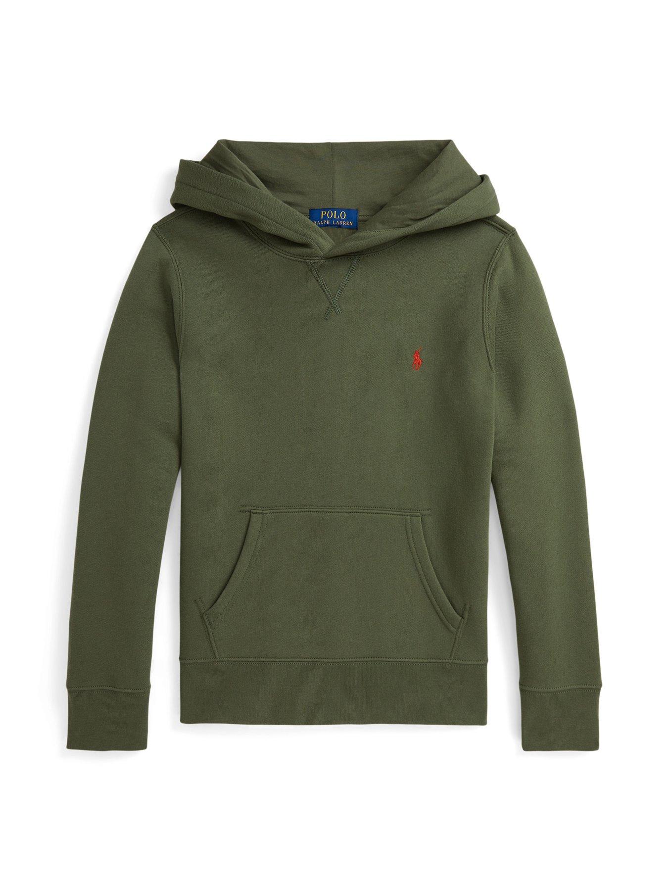 Image 5 of 5 of Polo Ralph Lauren Boys Classic Logo Hoodie - Olive