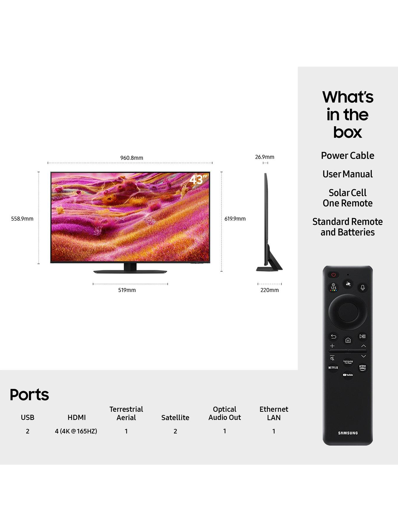 Image 7 of 8 of Samsung QE43QN90F, 43 Inch Neo QLED 4K with Mini LED, Glare Free, AI Smart TV
