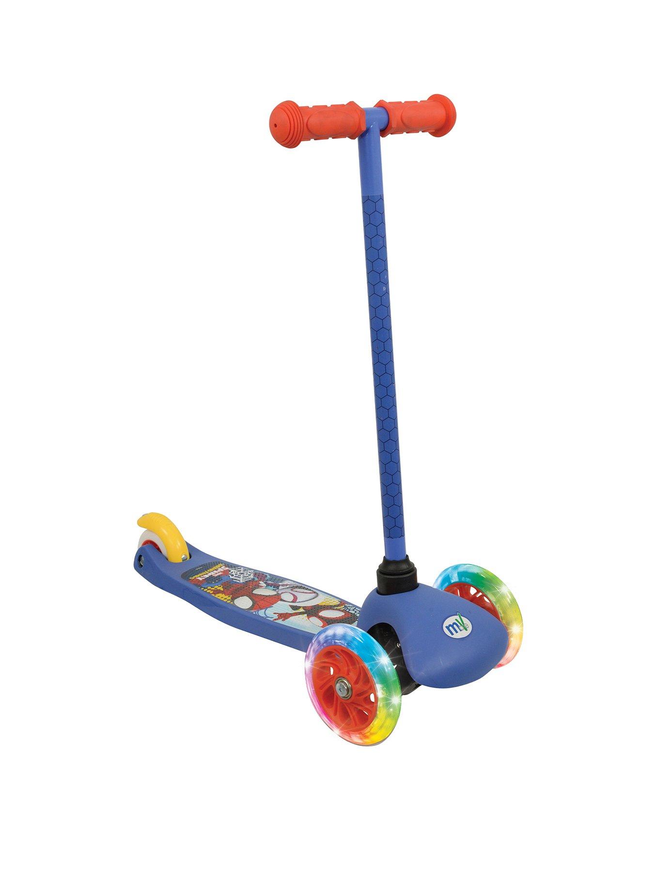 spidey-and-his-amazing-friends-tilt-n-turn-scooter-with-light-up-wheels-and-stickers