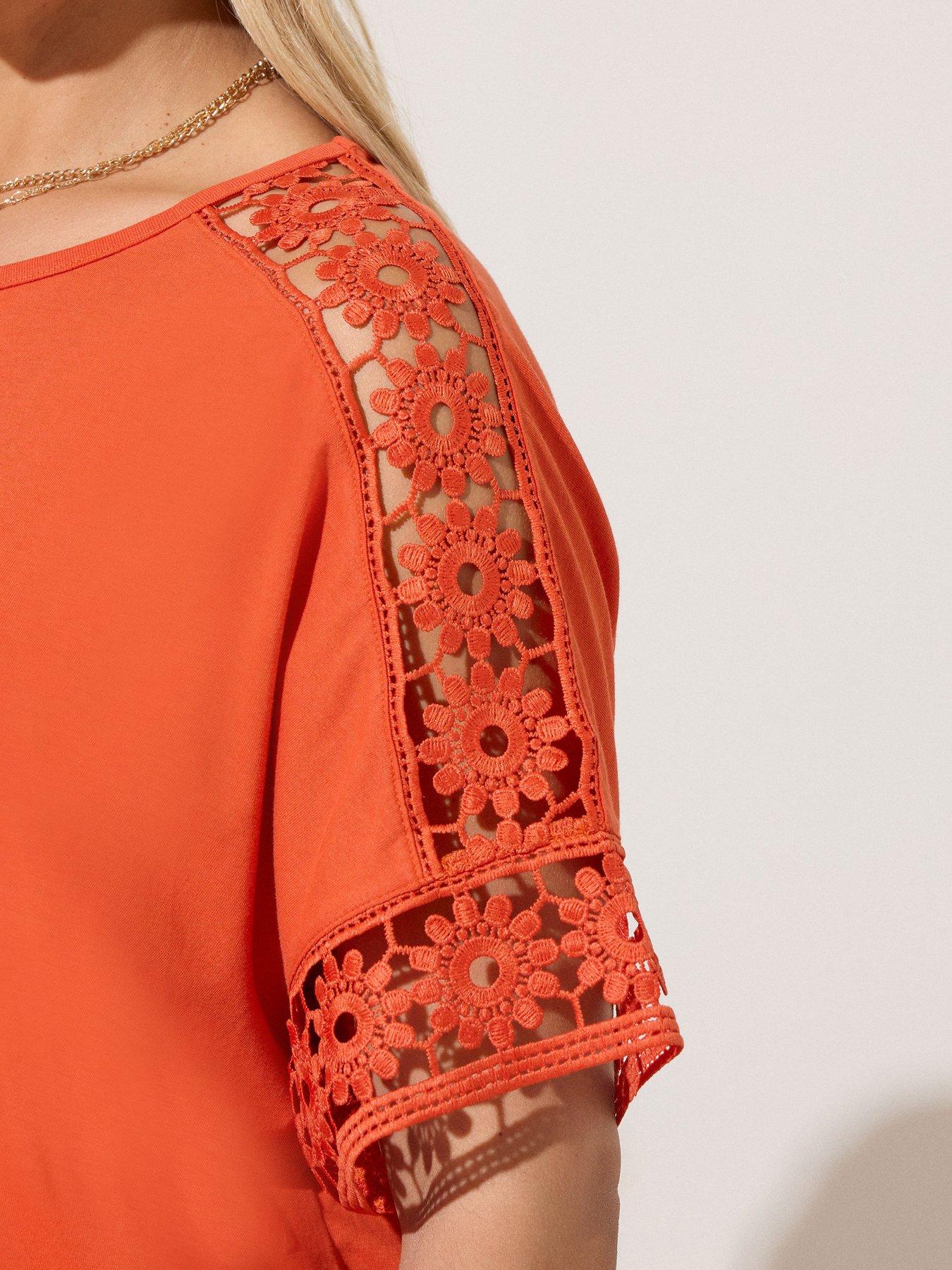 yours-curve-boxy-crochet-insert-t-shirt-orangeoutfit