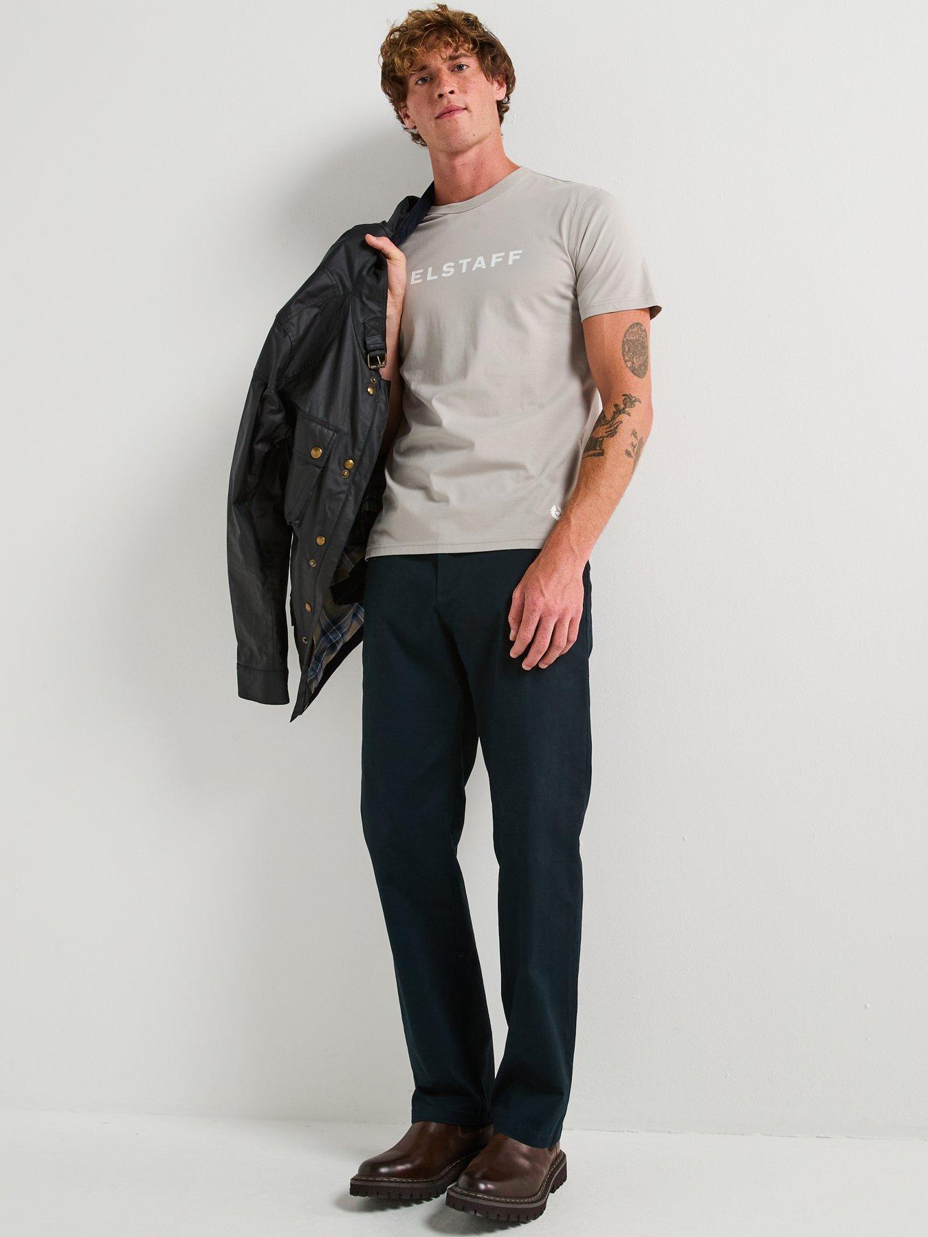 Image 3 of 6 of Belstaff Linear Logo T-Shirt - Grey
