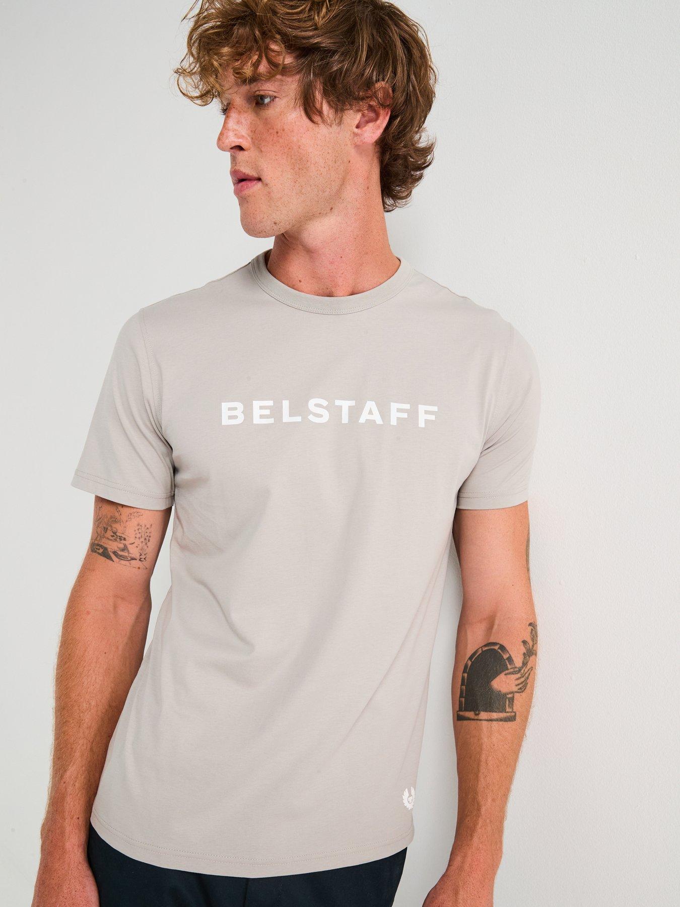 Image 5 of 6 of Belstaff Linear Logo T-Shirt - Grey