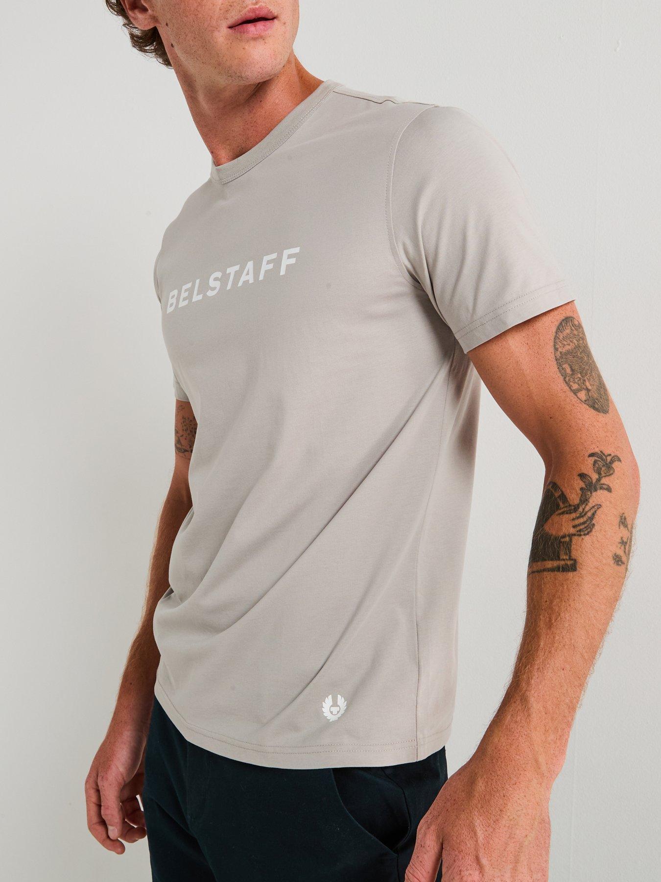Image 6 of 6 of Belstaff Linear Logo T-Shirt - Grey
