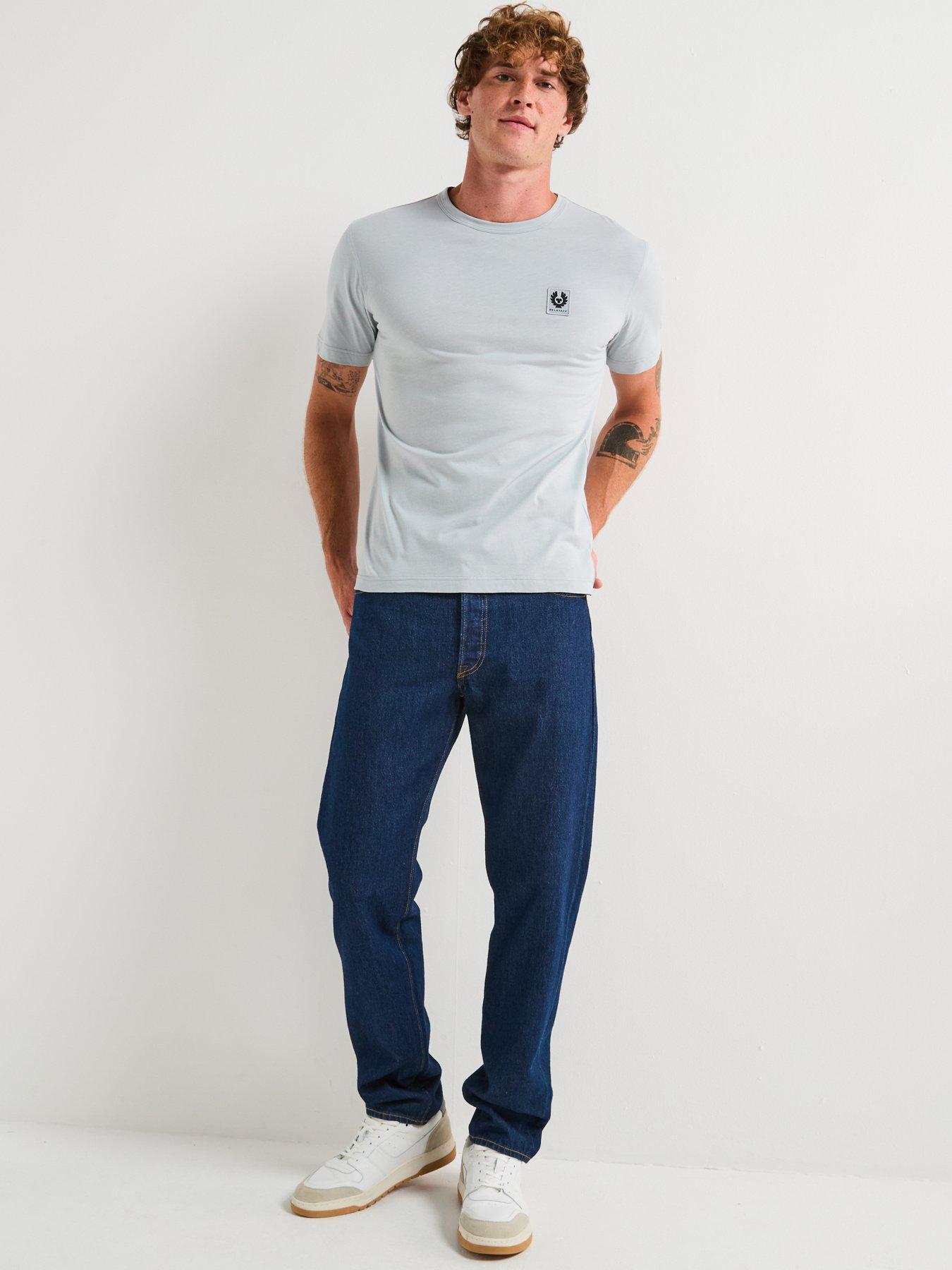 Image 3 of 6 of Belstaff Left Chest Patch Logo T-Shirt - Light Blue