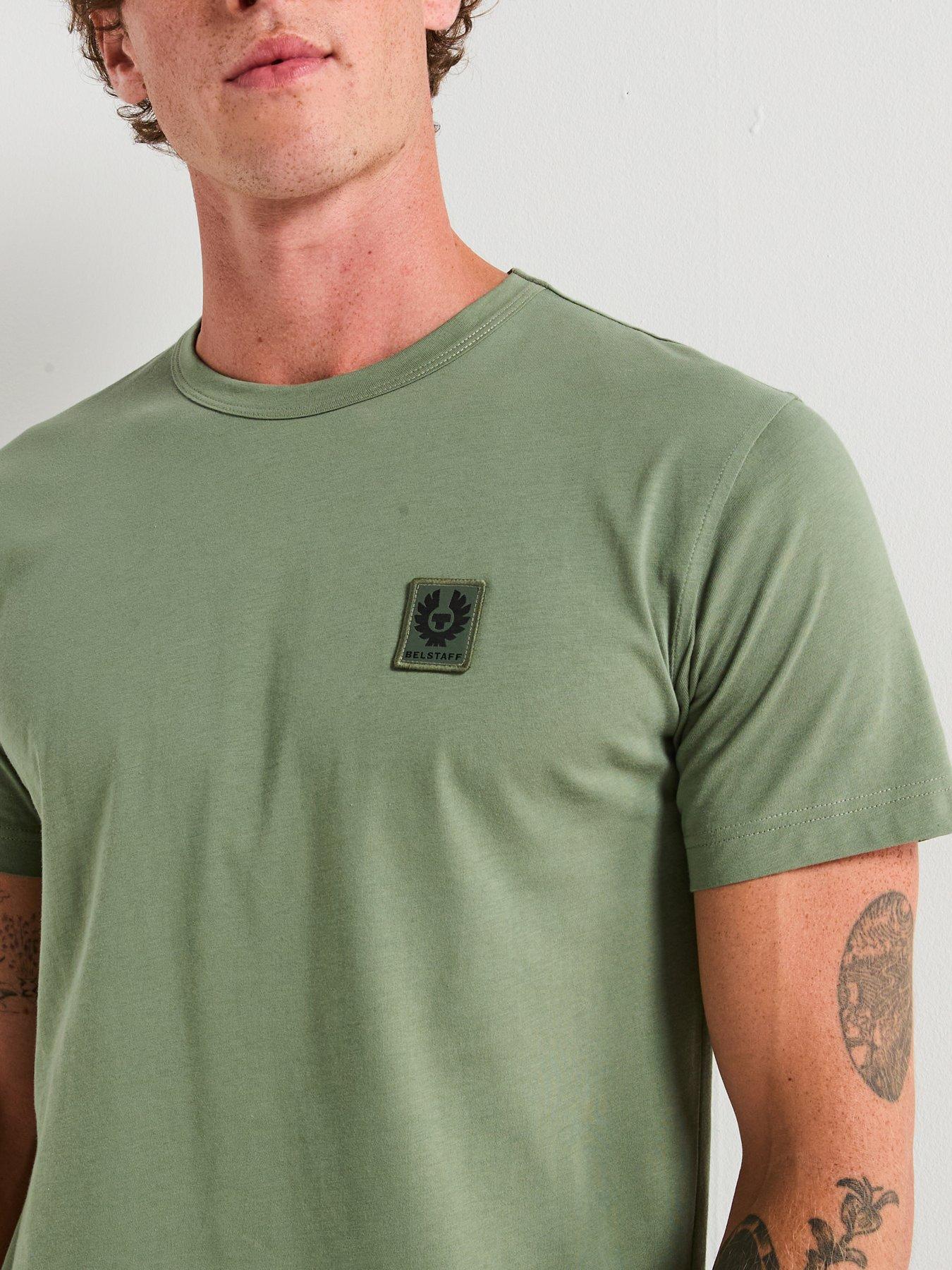 Image 4 of 6 of Belstaff Left Chest Patch Logo T-Shirt - Light Green